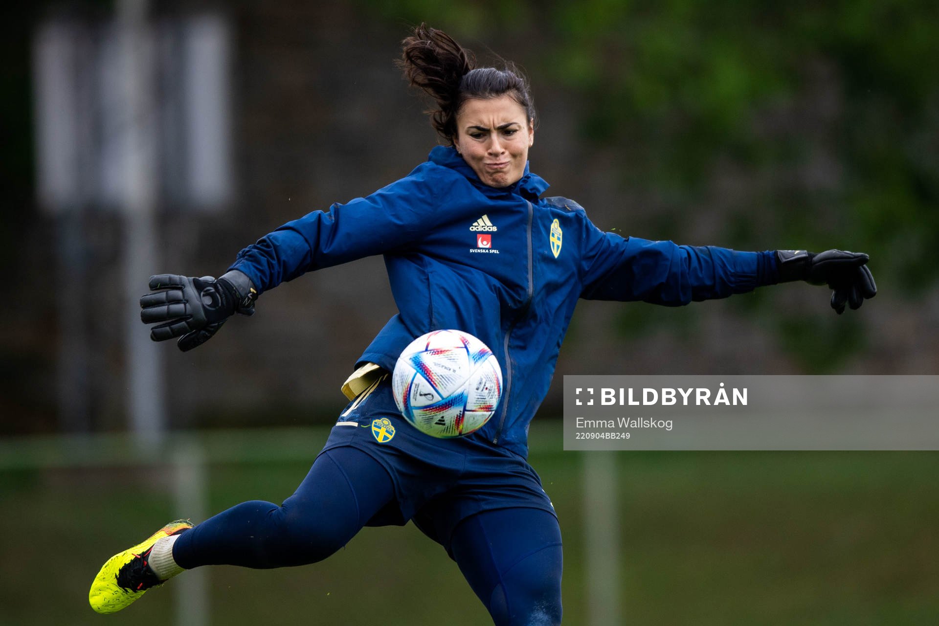 Goalkeeper Zecira Musovic during a training session with the women's national football team on September 4, 2022 in Visby. 