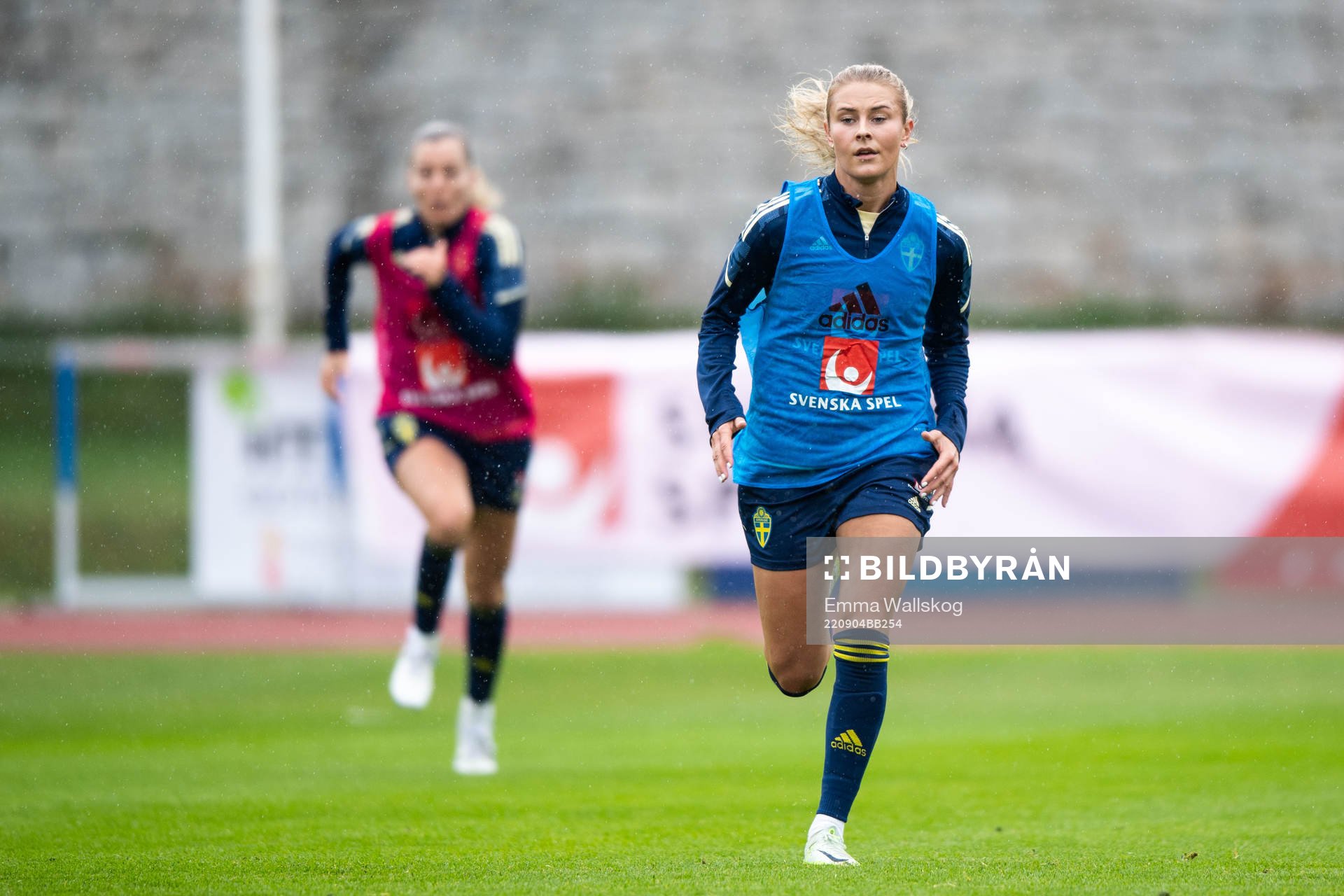 Amanda Nilden during a training session with the women's national football team on September 4, 2022 in Visby. 
