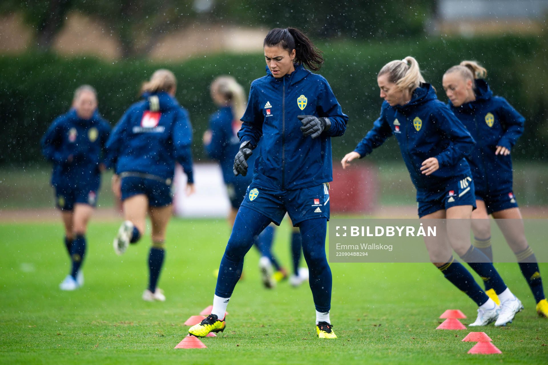 Goalkeeper Zecira Musovic during a training session with the women's national football team on September 4, 2022 in Visby. 