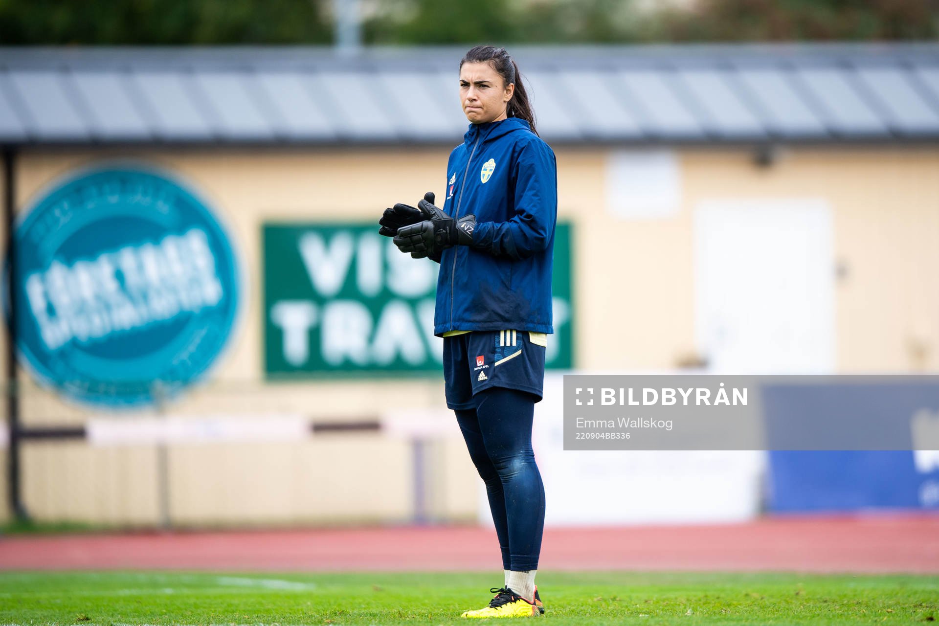 Goalkeeper Zecira Musovic during a training session with the women's national football team on September 4, 2022 in Visby. 