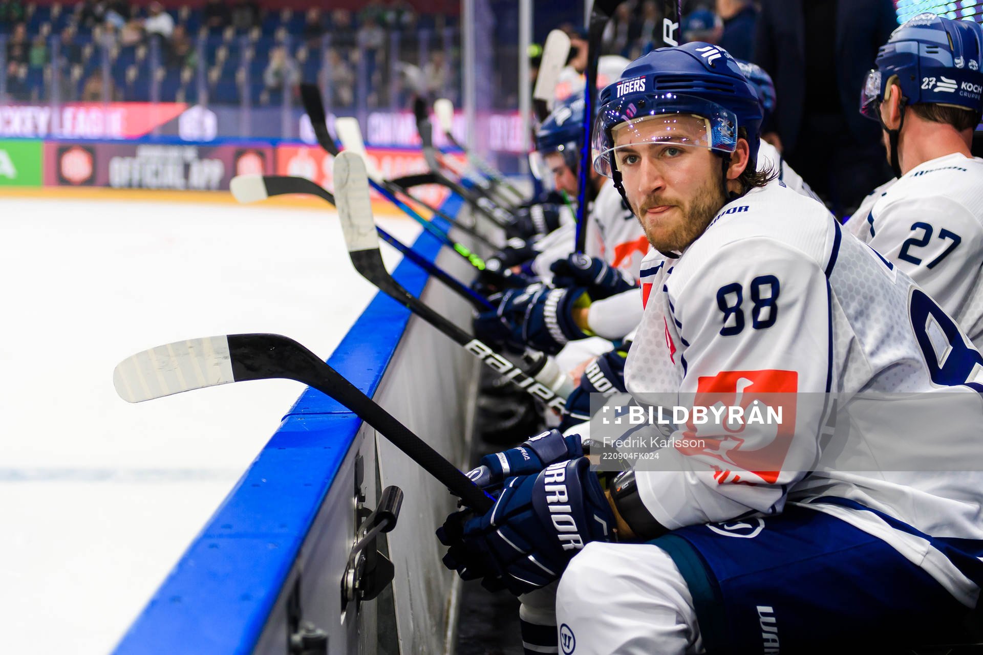 Straubing Tigers JC Lipon looks dejected