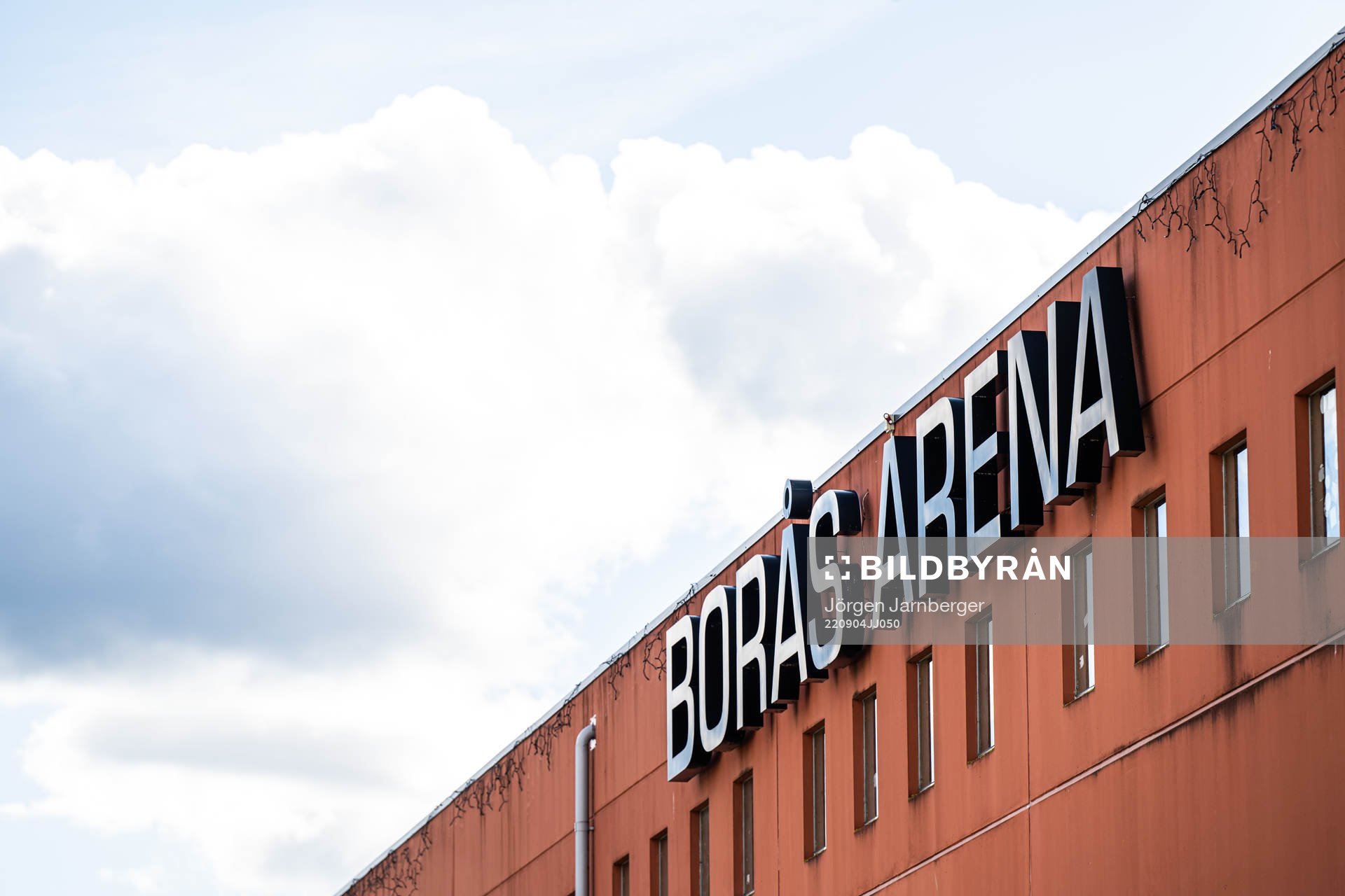 Exteriör bild på Borås Arena under fotbollsmatchen i Allsvenskan mellan Elfsborg och Malmö FF den 4 september 2022 i Borås. 