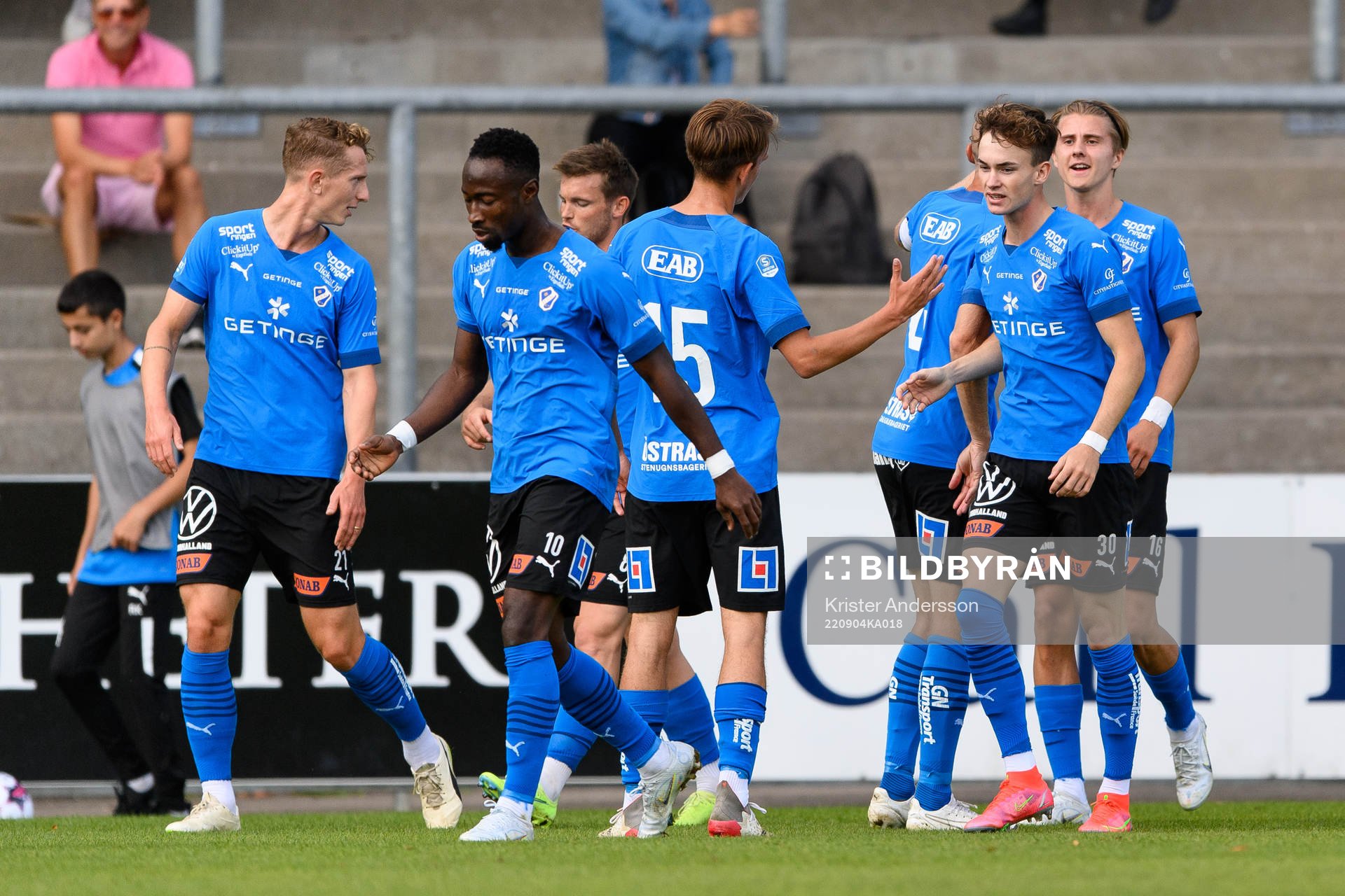 Halmstads spelare jublar