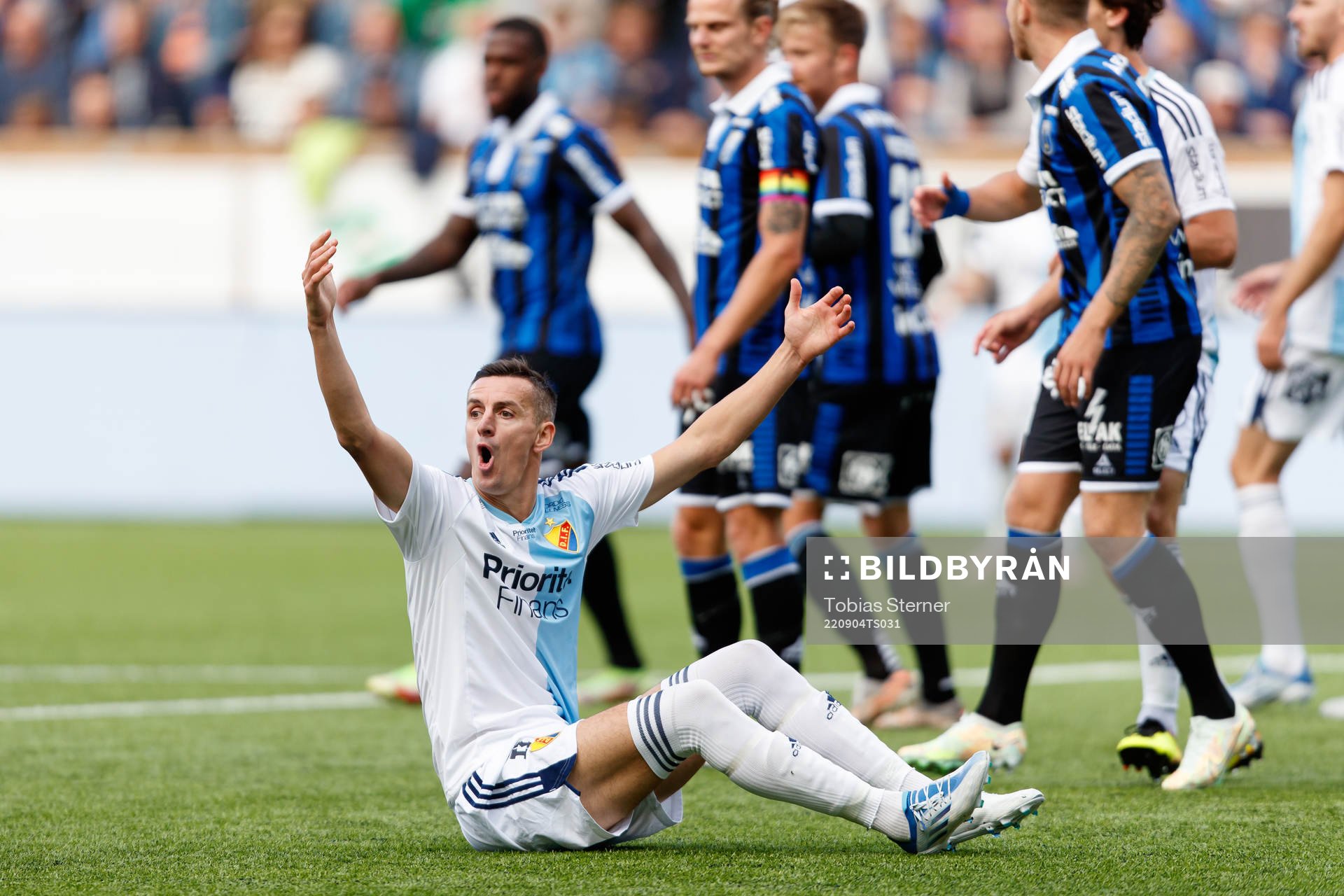 Djurgårdens Haris Radetinac reagerar