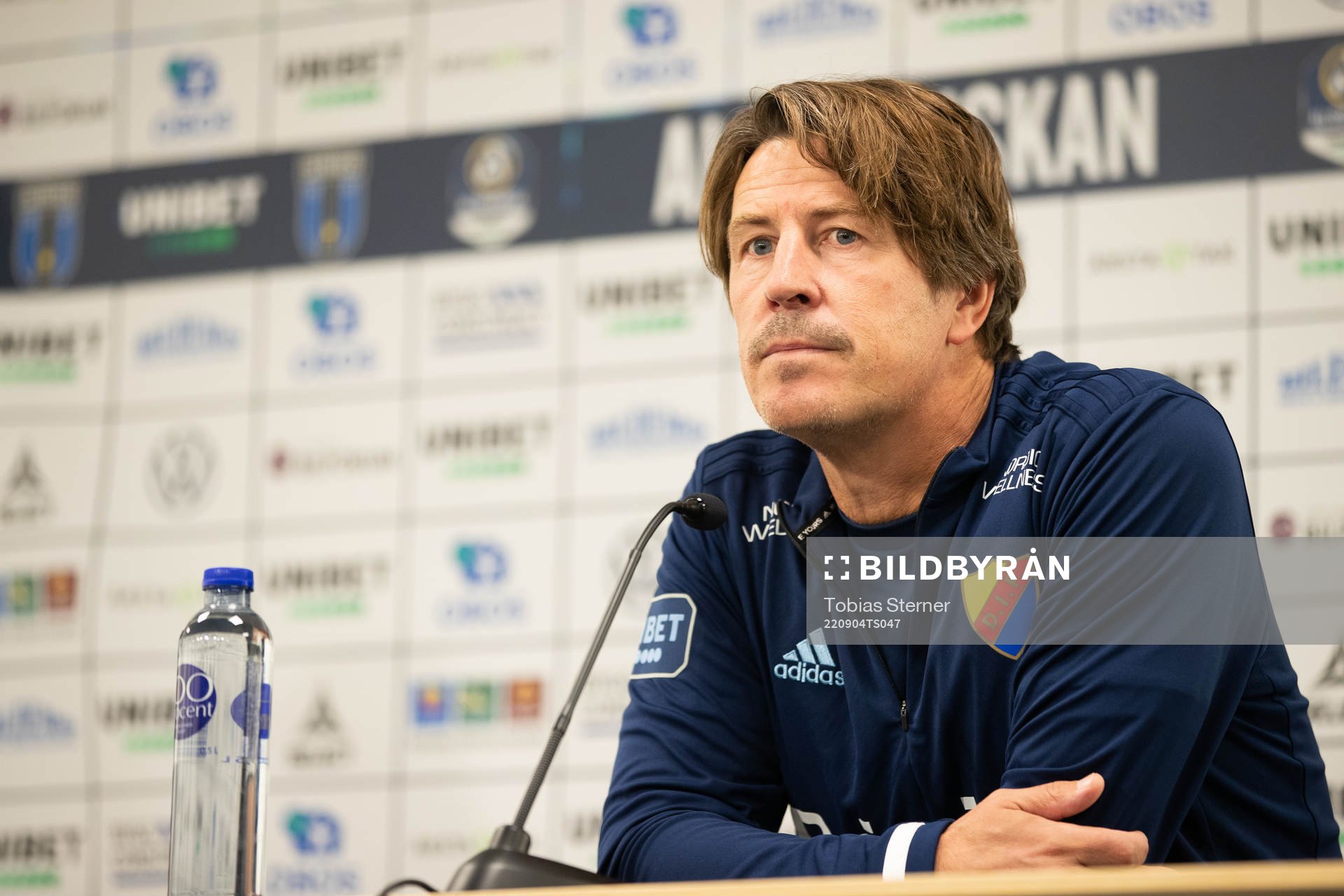 Djurgårdens tränare Thomas Lagerlöf efter fotbollsmatchen i Allsvenskan mellan Sirius och Djurgården den 4 september 2022 i Uppsala. 