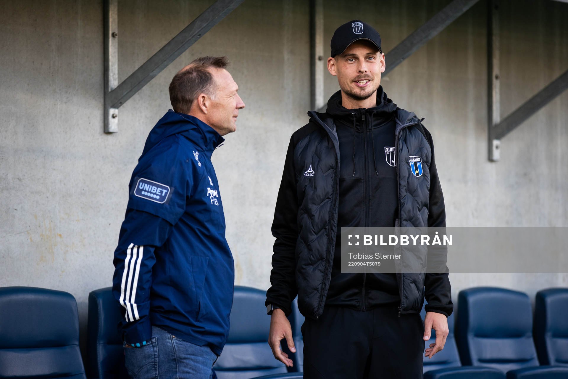 Djurgårdens tränare Kim Bergstrand och Sirius tränare