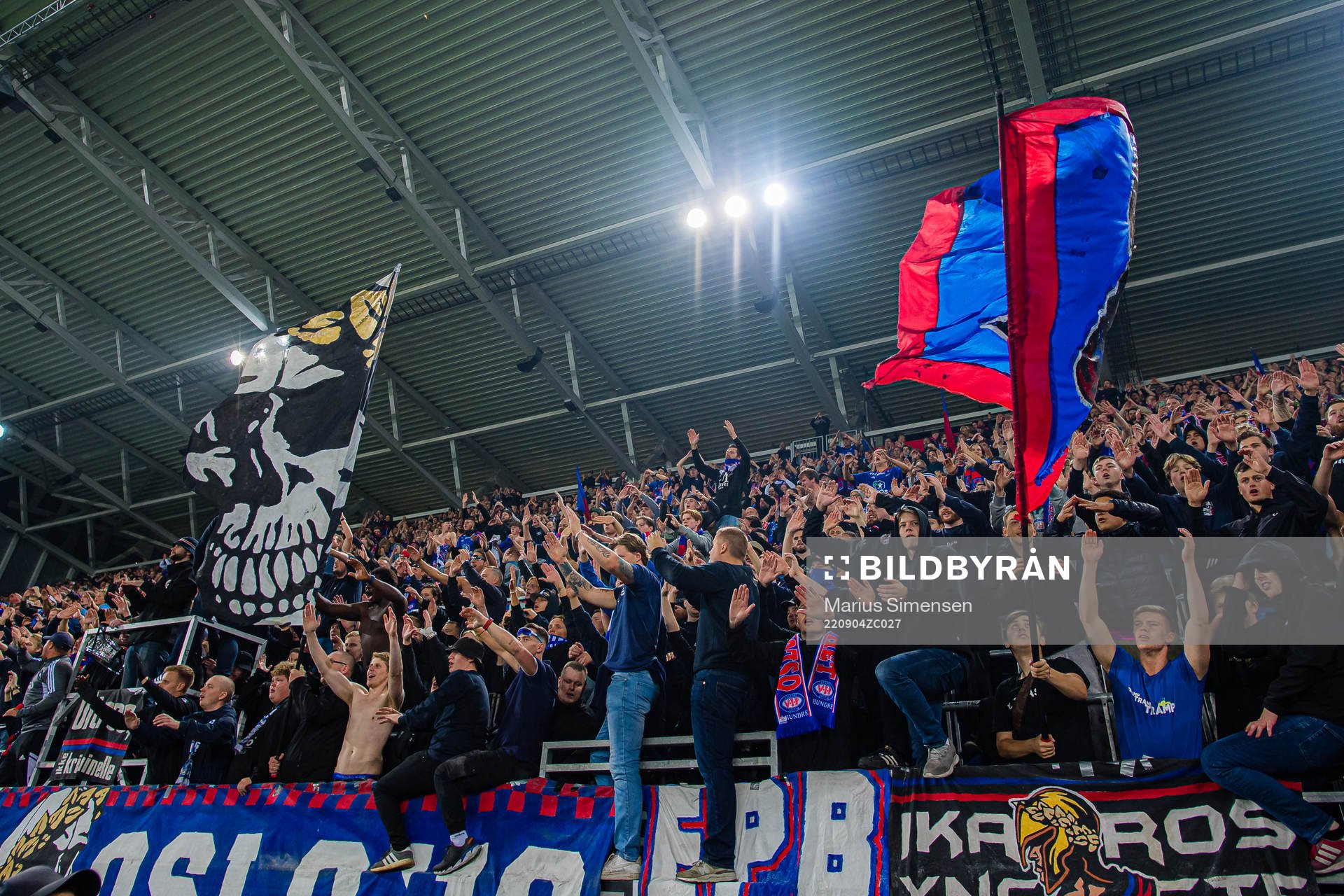 Spectators in the stands