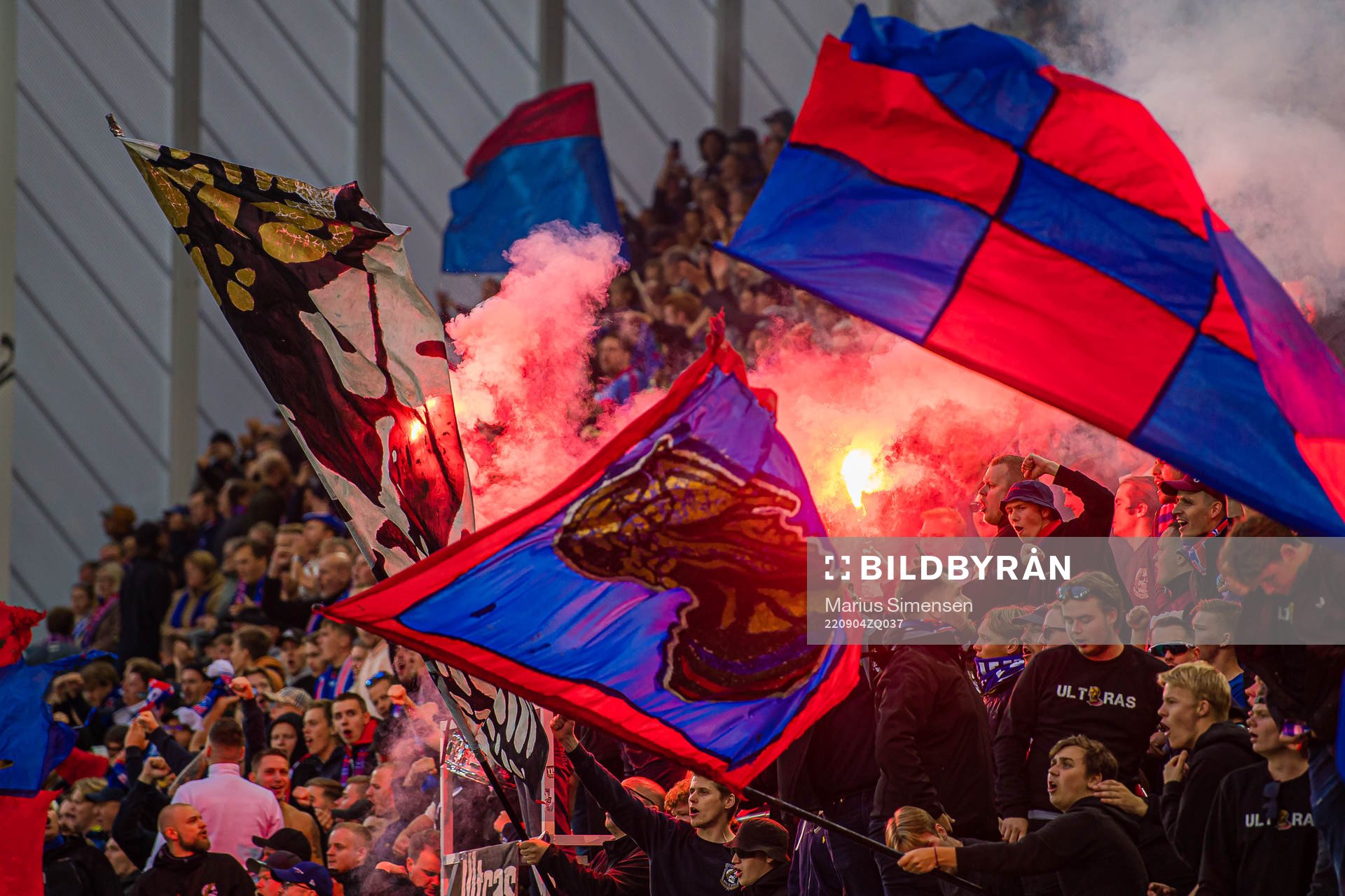 Spectators in the stands