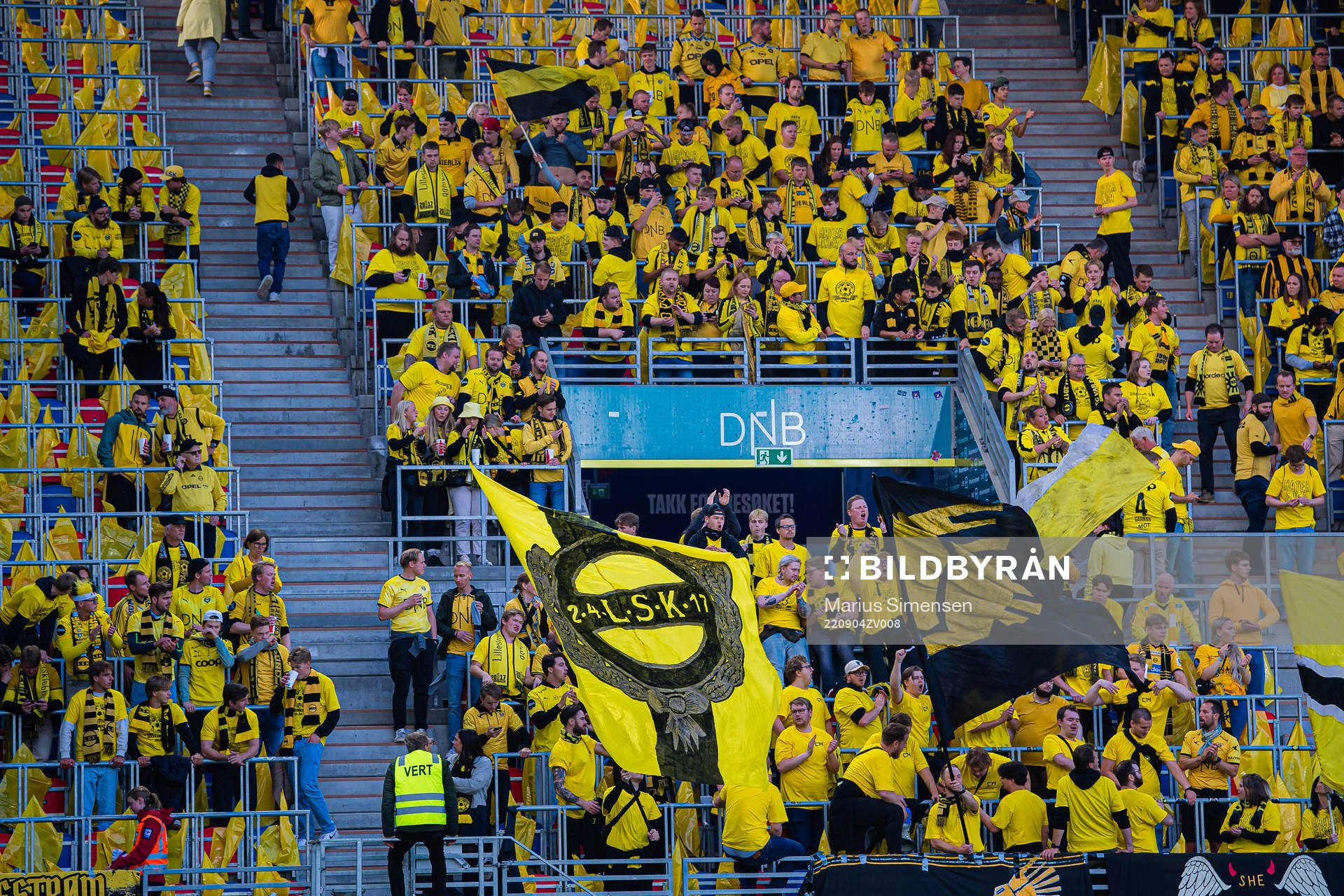 Spectators in the stands
