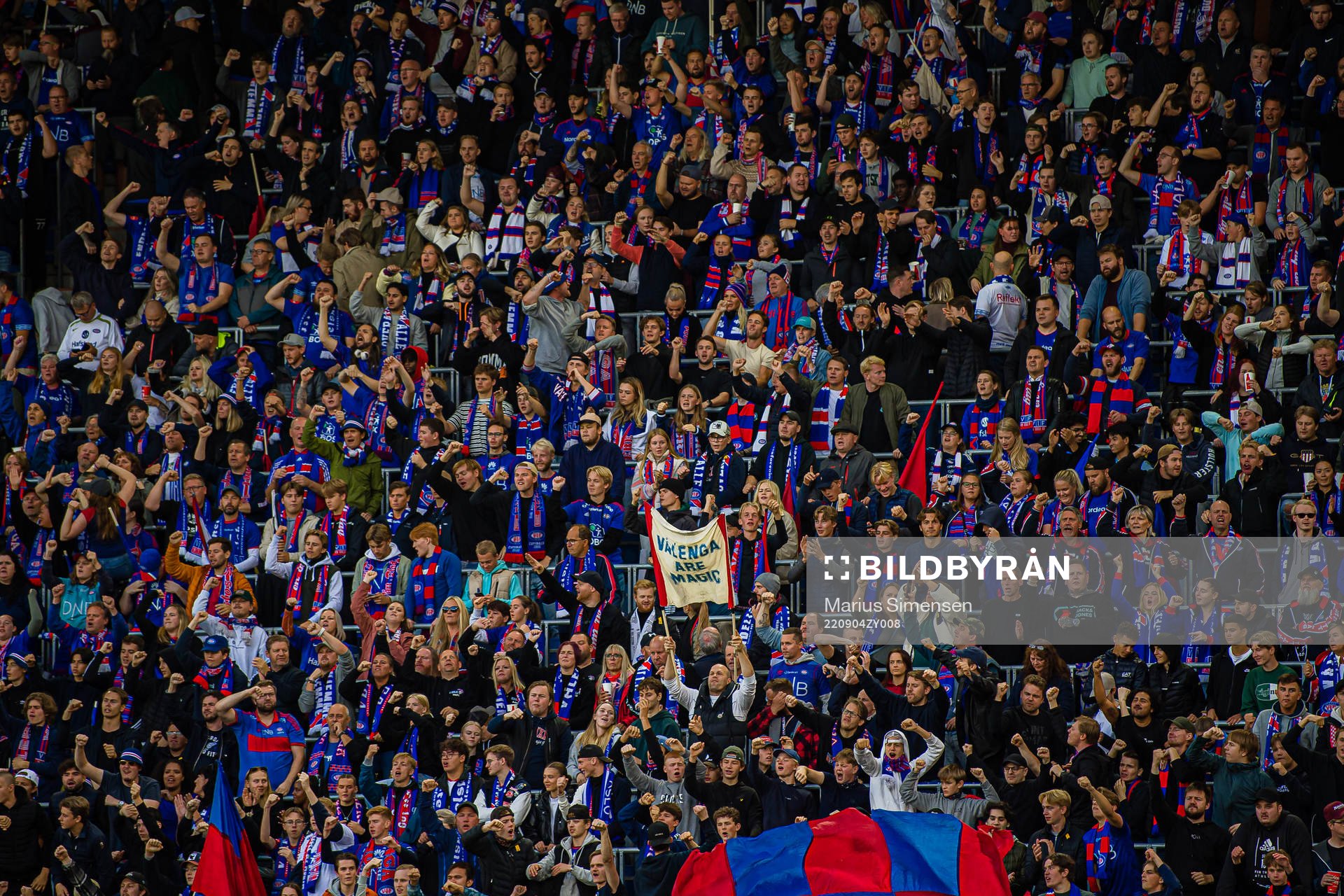 Spectators in the stands