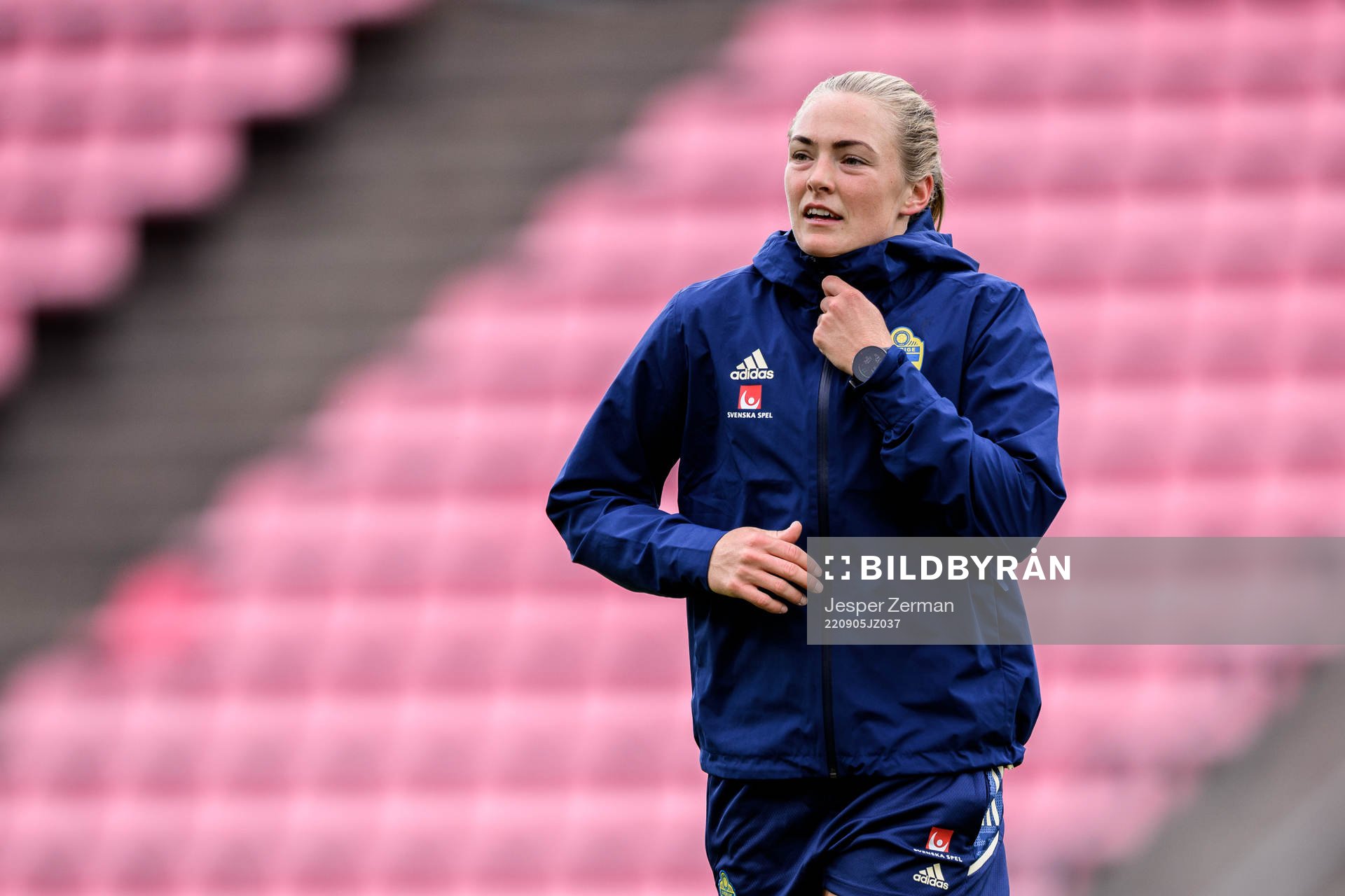 Magdalena Eriksson of the Swedish women's national football team at a training session on September 5, 2022 in Tampere. 