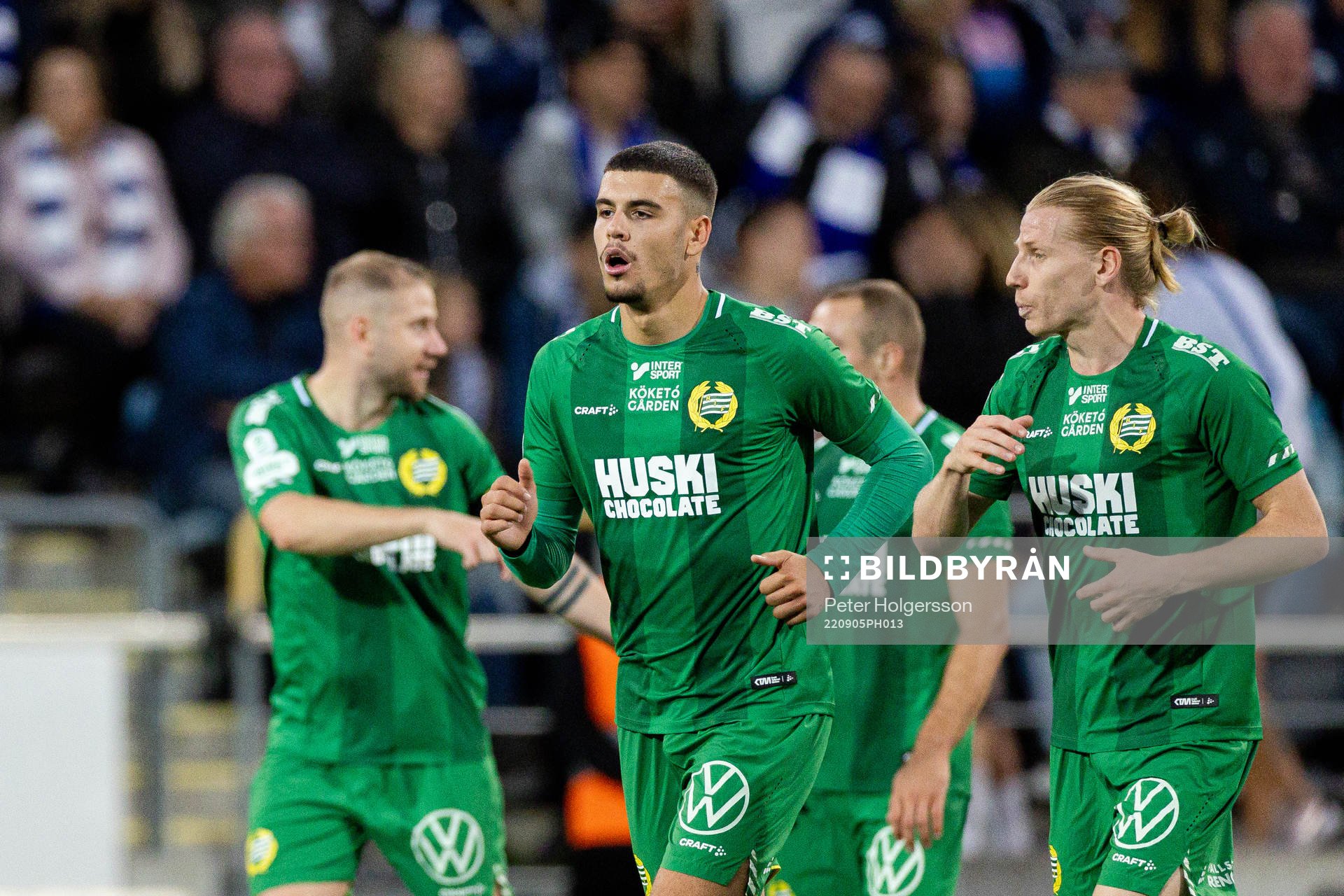 Hammarbys Edvin Kurtulus och Gustav Ludwigson jublar