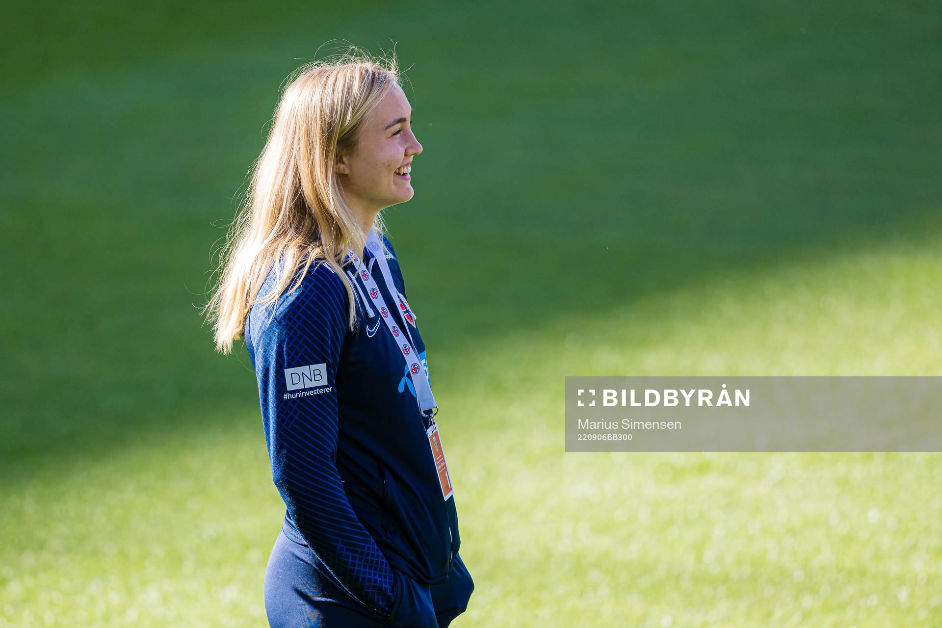 Noor Hoelsbrekken Eckhoff of Norway ahead of the FIFA Women's World Cup Qualifier football match between Norway and Albania on September 6, 2022 in Oslo.