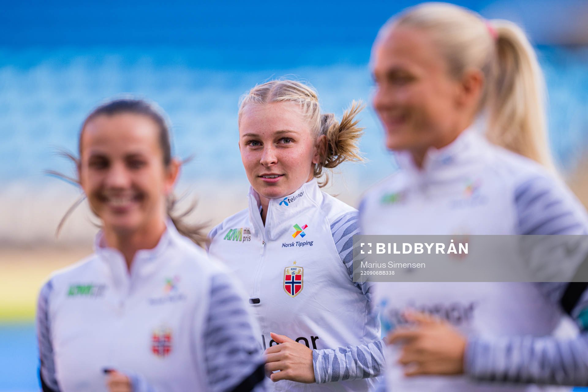 Emilie Marie Joramo of Norway warms up