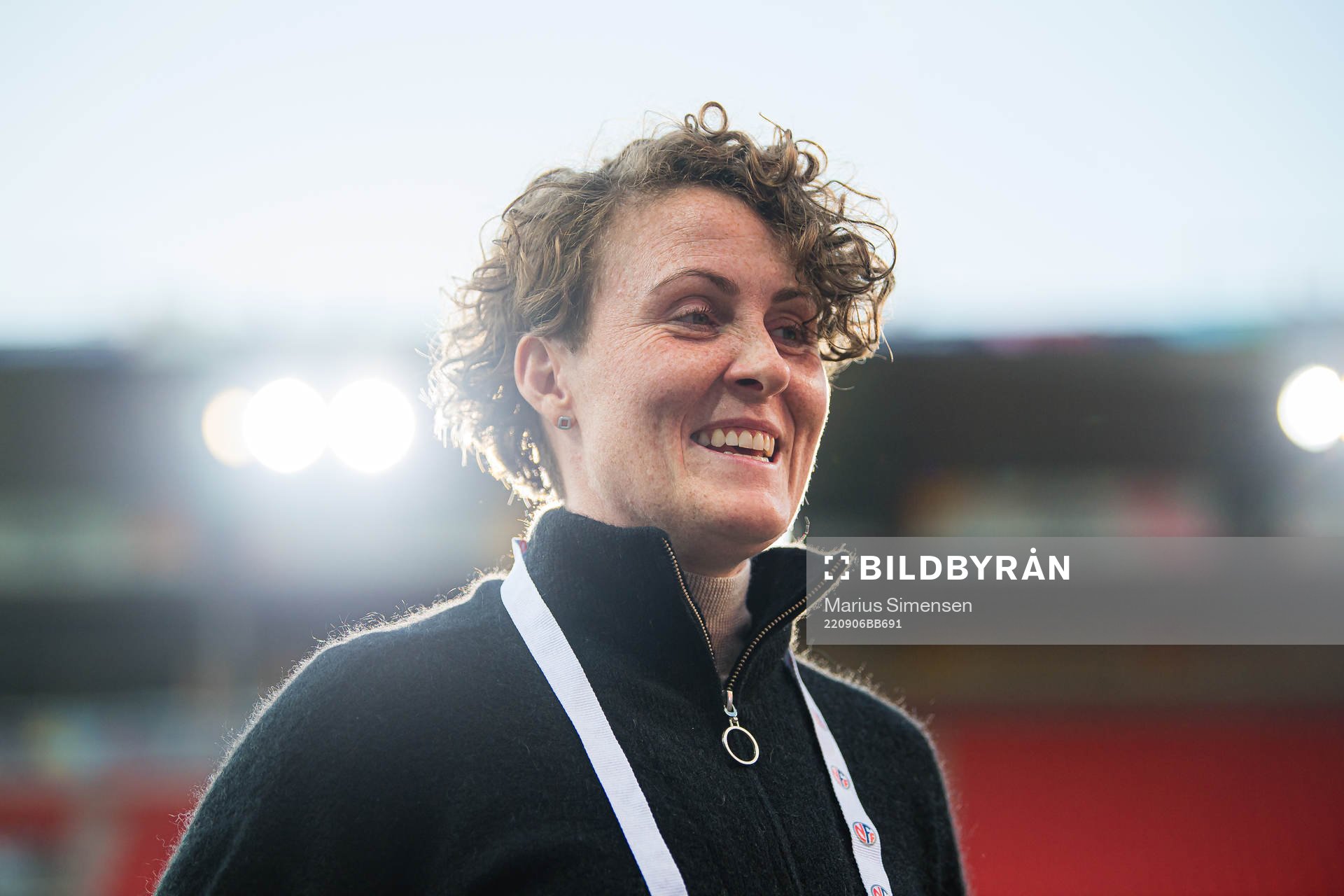 Isabell Herlovsen at half-time break