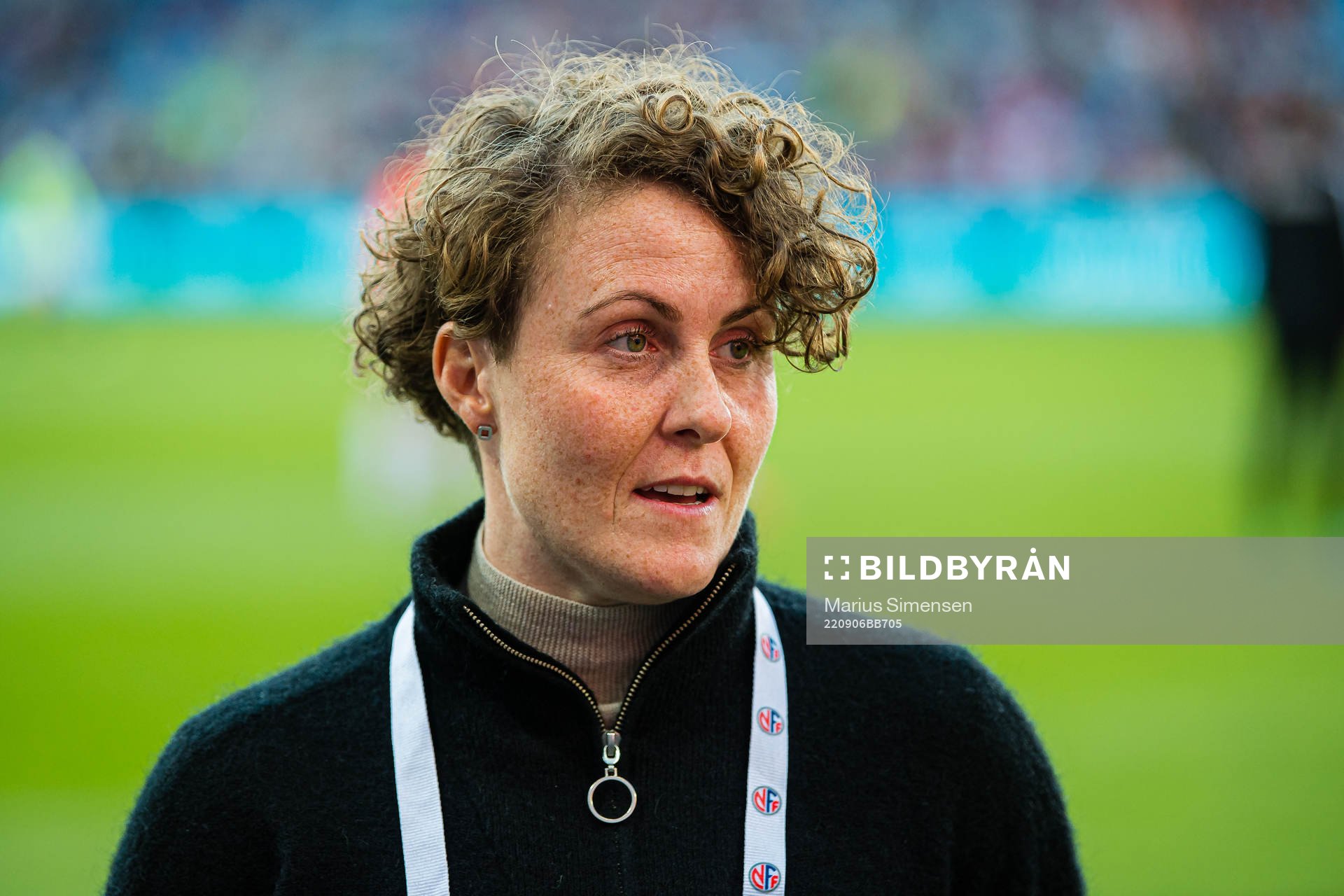 Isabell Herlovsen at half-time break