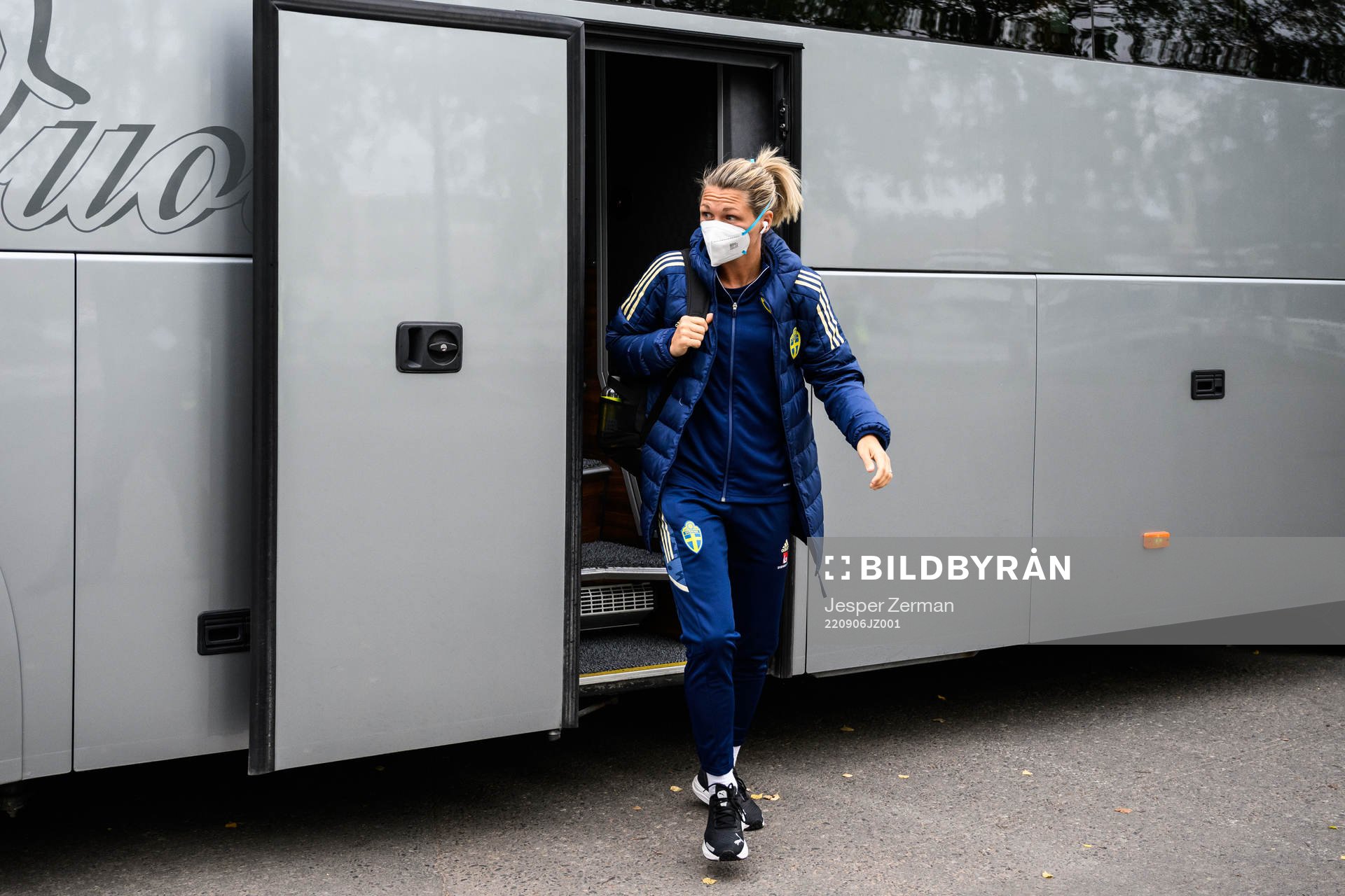 goalkeeper Jennifer Falk of Sweden arrives at Tampere