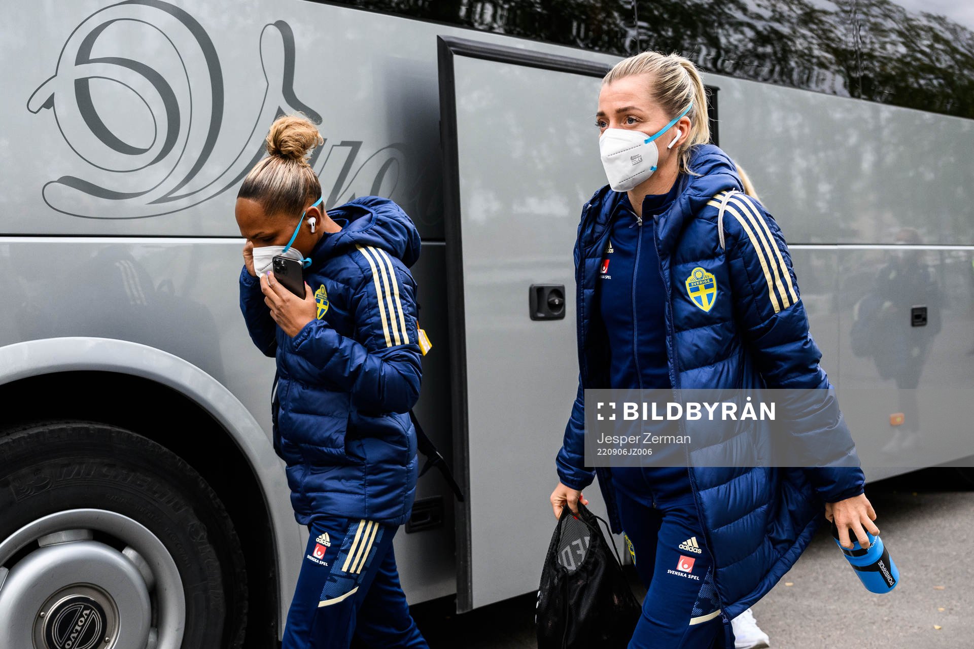 Madelen Janogy and Linda Sembrant of Sweden arrive at