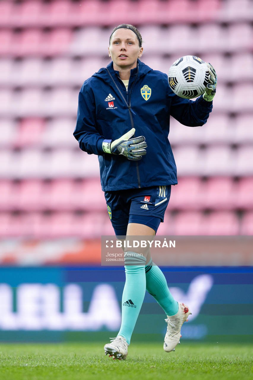 Goalkeeper Jennifer Falk of Sweden