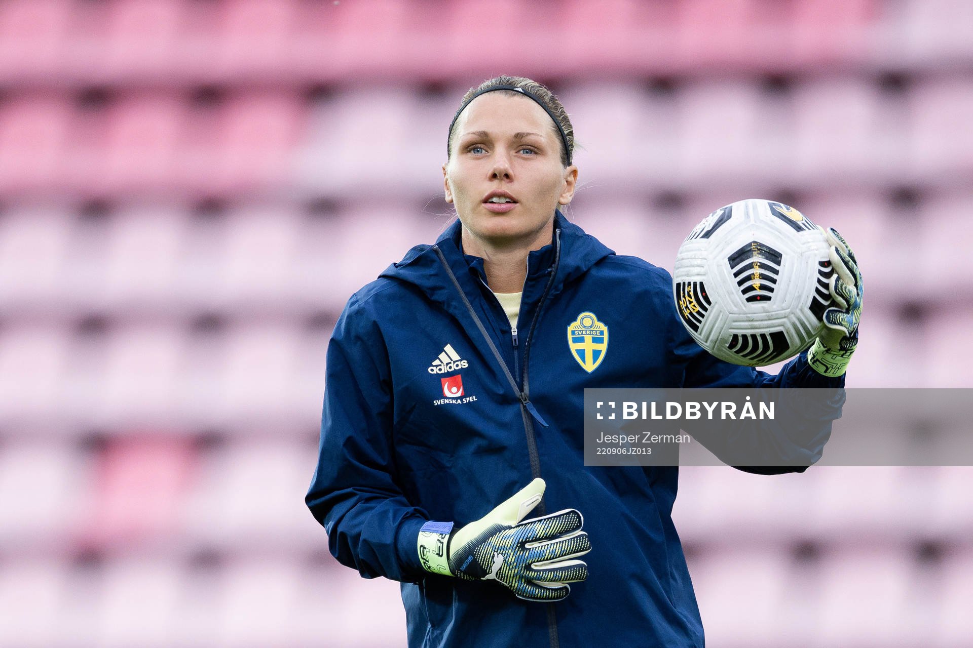 Goalkeeper Jennifer Falk of Sweden