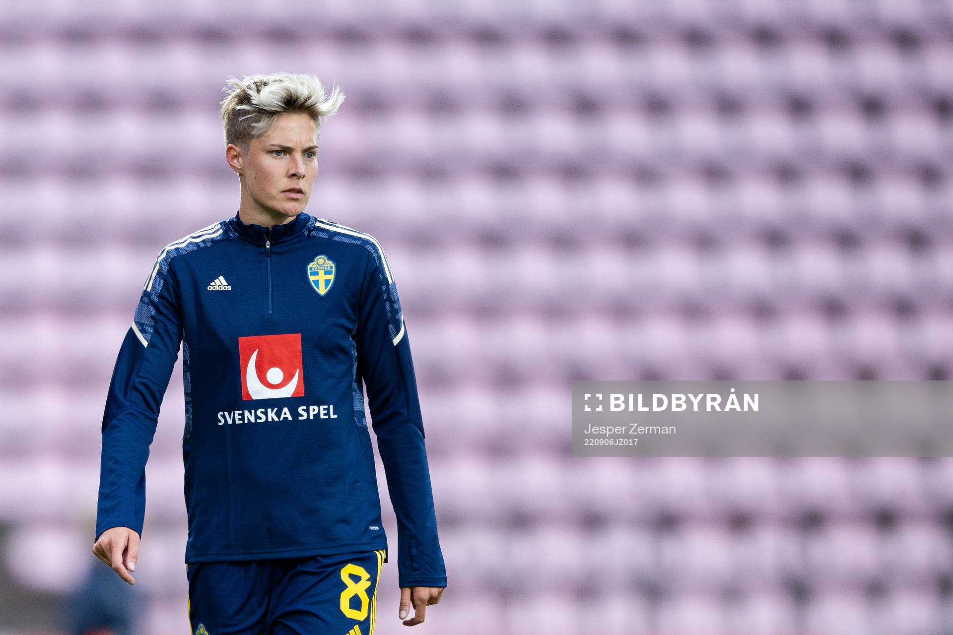 Lina Hurtig of Sweden ahead of the FIFA Women's World Cup Qualifier football match between Finland and Sweden on September 6, 2022 in Tampere.