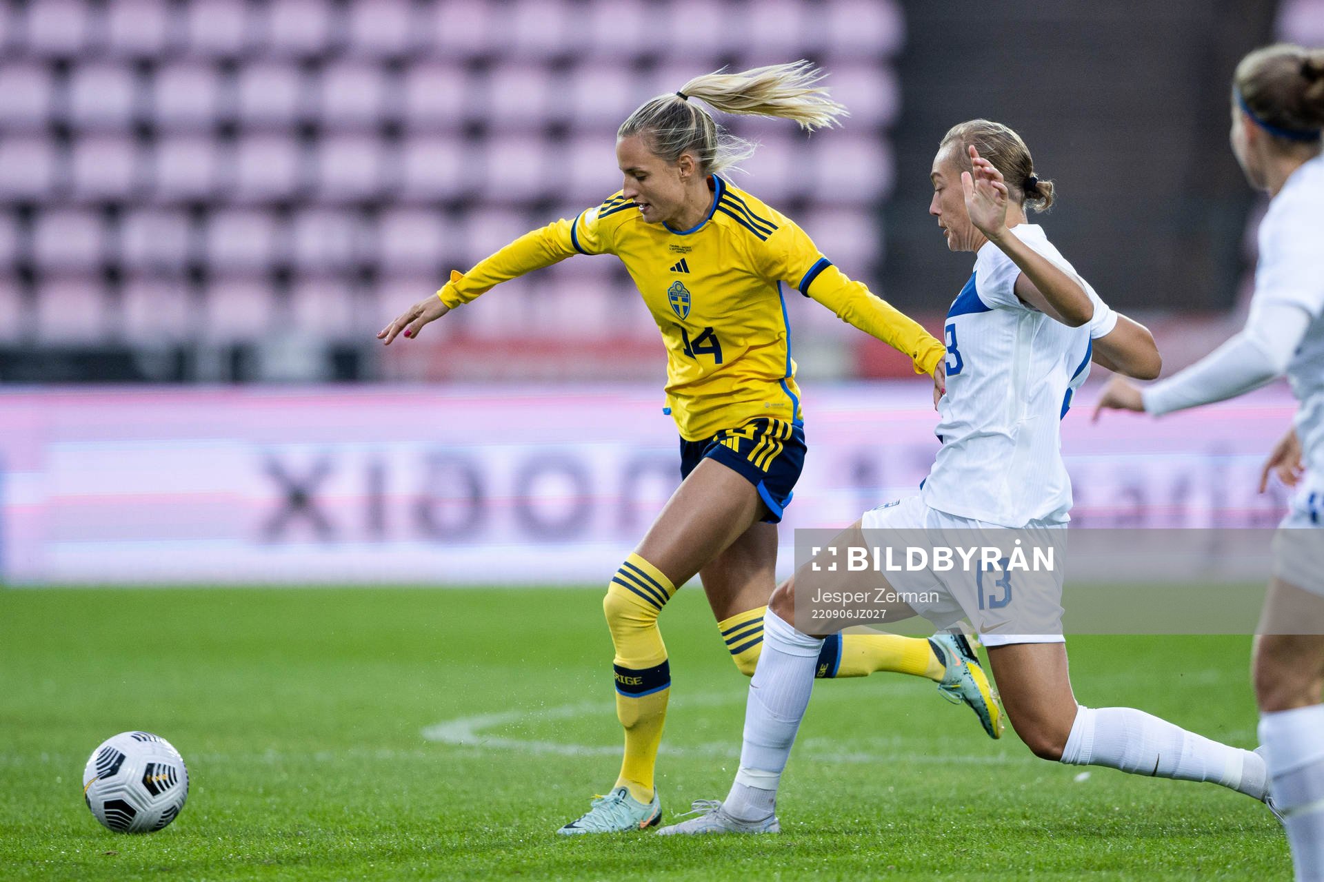 Nathalie Björn of Sweden and Jenny-Julia Danielsson of