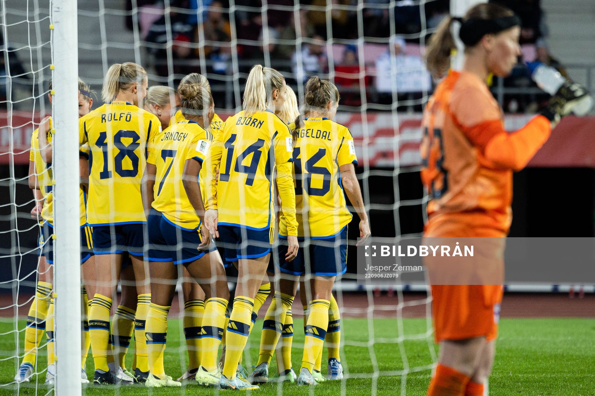 Players of Sweden celebrate the 0-3 goal