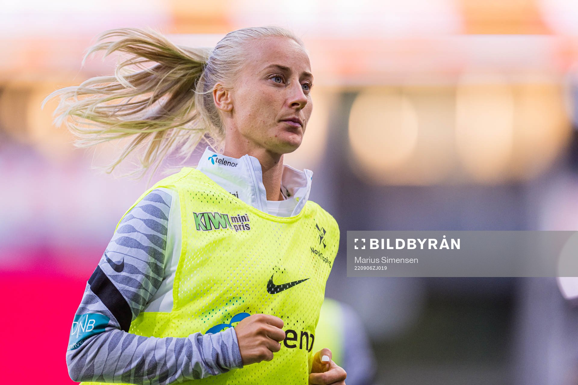 Anja Sønstevold of Norway warms up