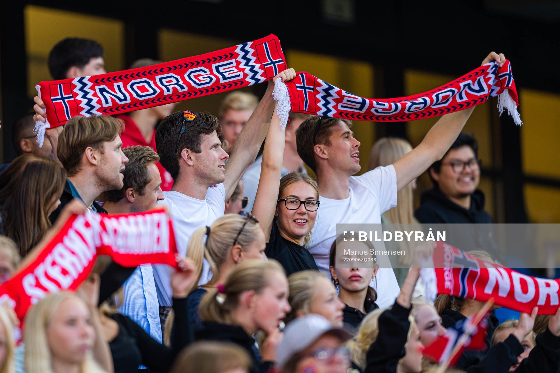 Spectators in the stands