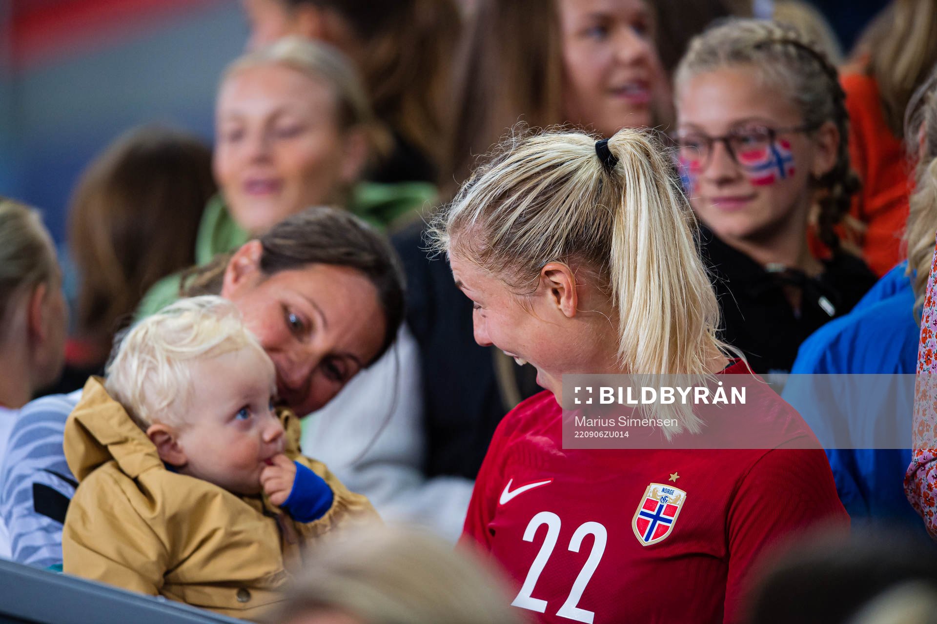 Sophie Roman Haug of Norway after FIFA Women's World Cup Qualifier football match between Norway and Albania on September 6, 2022 in Oslo.