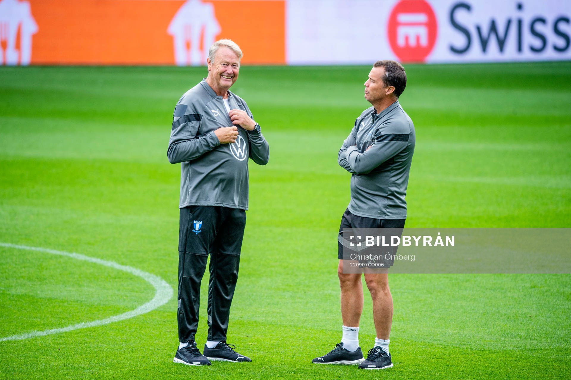 Head coach Åge Hareide and Daniel Andersson, head of sports