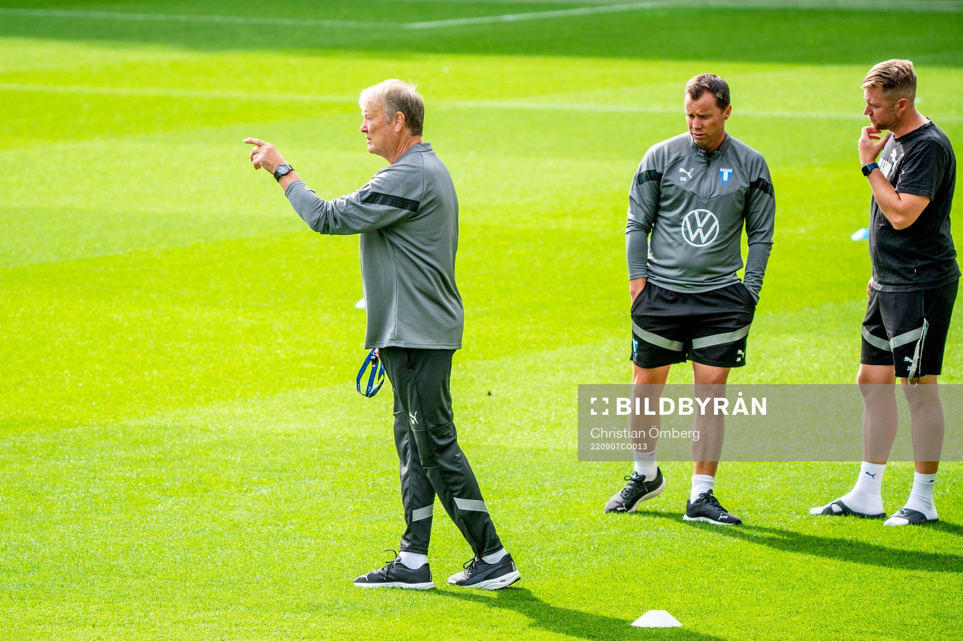 Head coach Åge Hareide and Daniel Andersson, head of sports