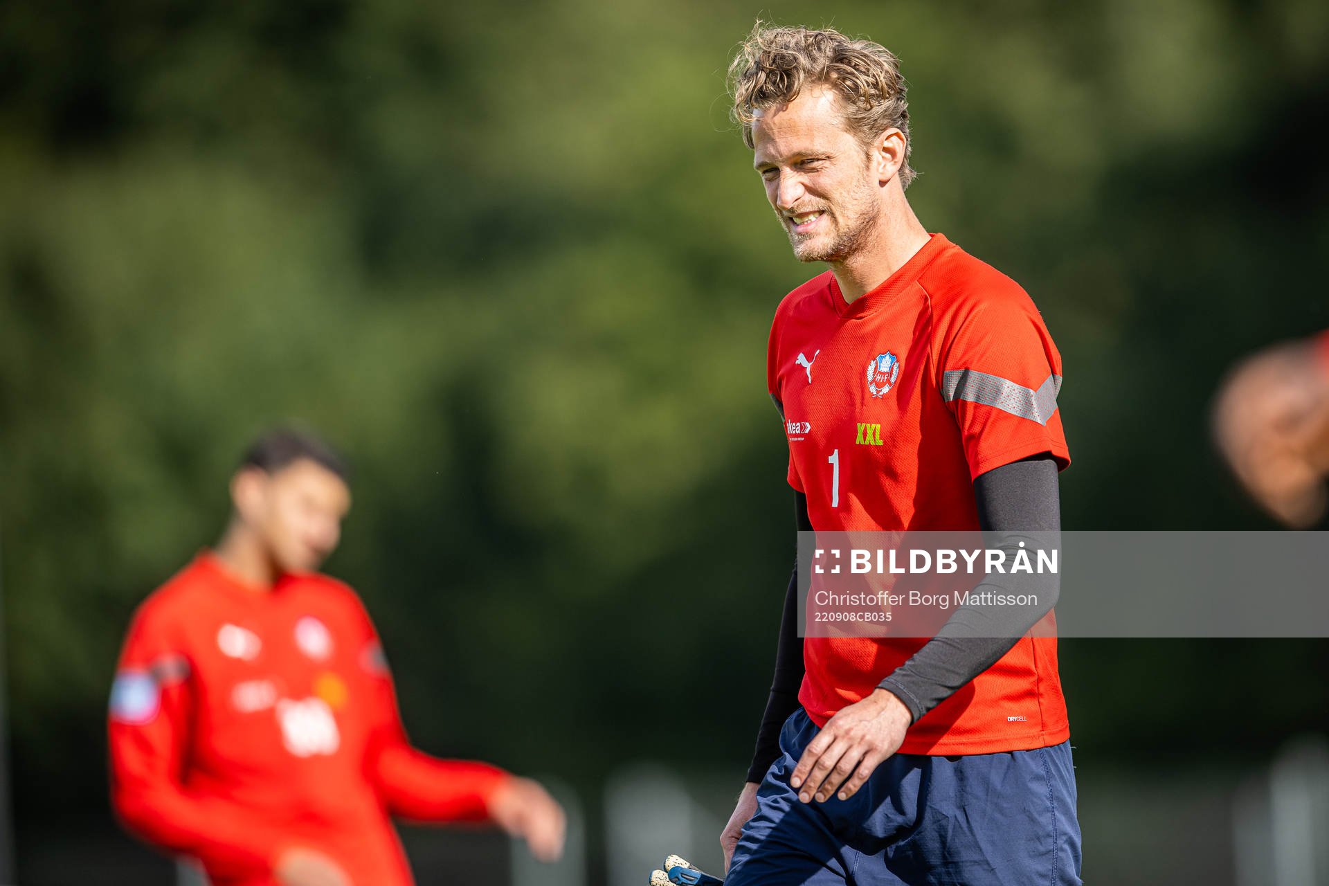 Målvakt Anders Lindegaard under en träning med Helsingborg den 8 september 2022 i Helsingborg. 