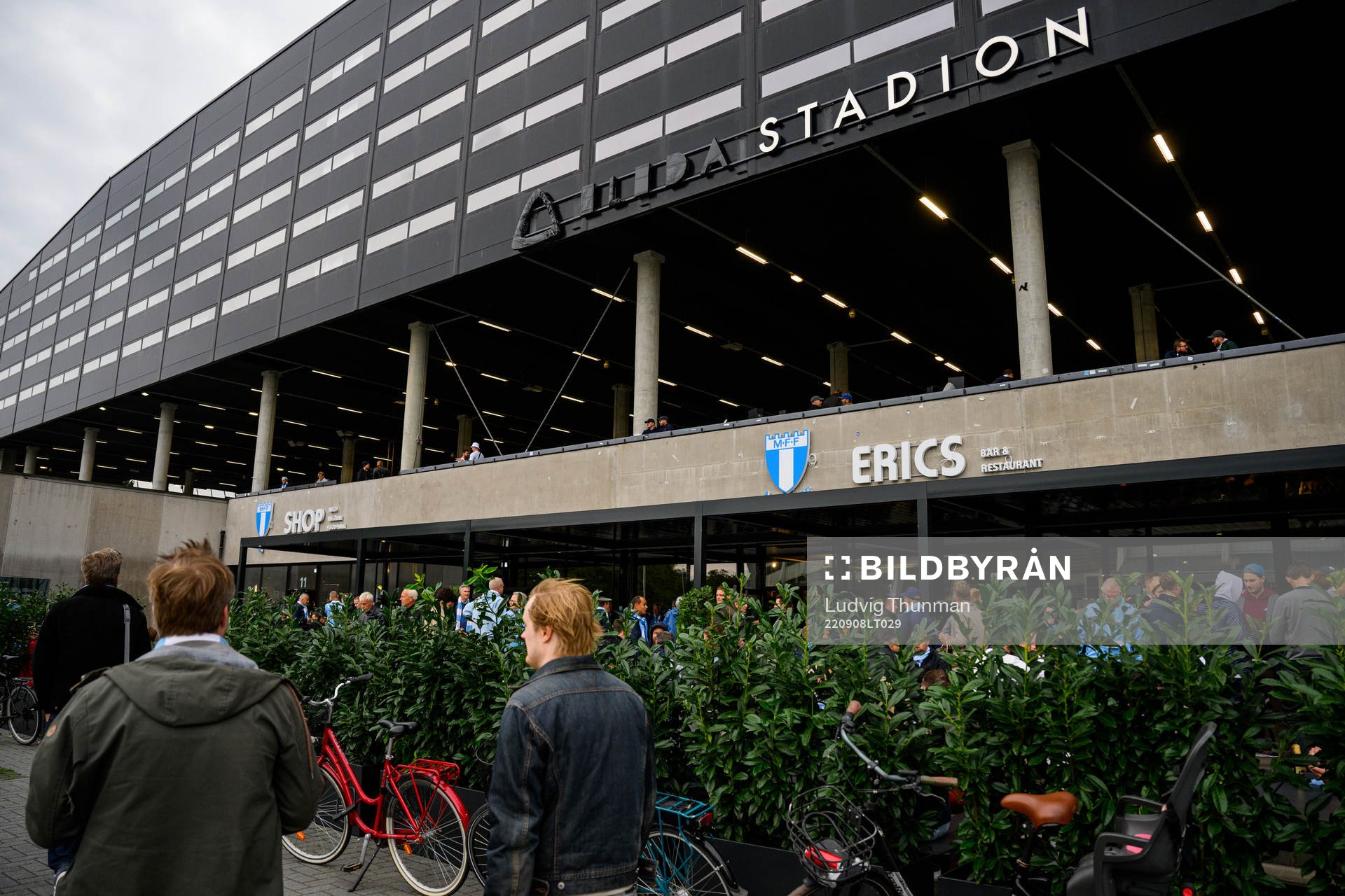 Supporters outside Eleda Stadion
