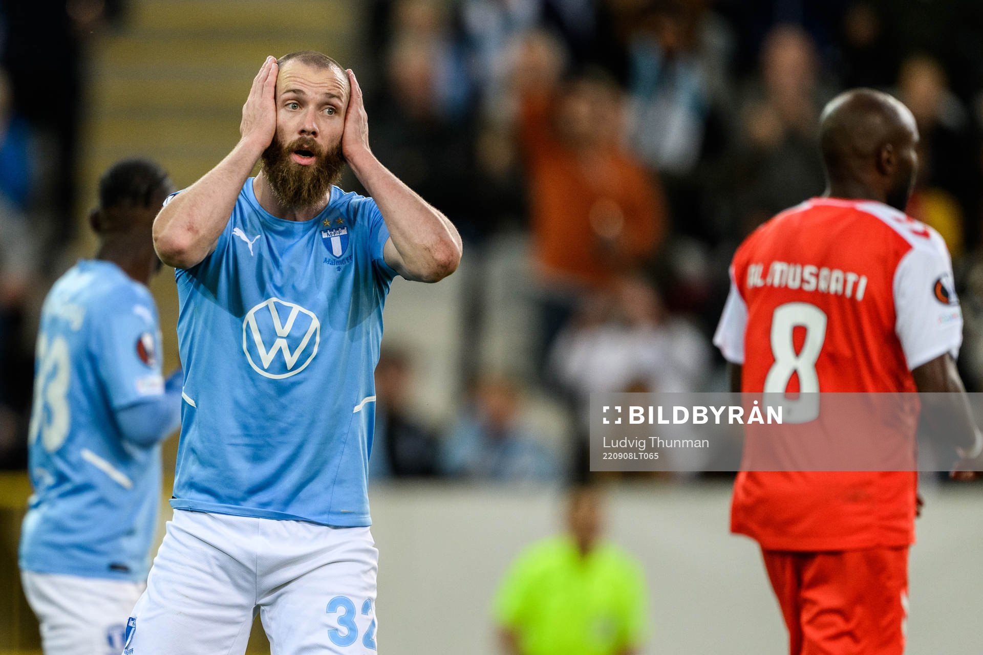 Jo Inge Berget of Malmö FF looks dejected