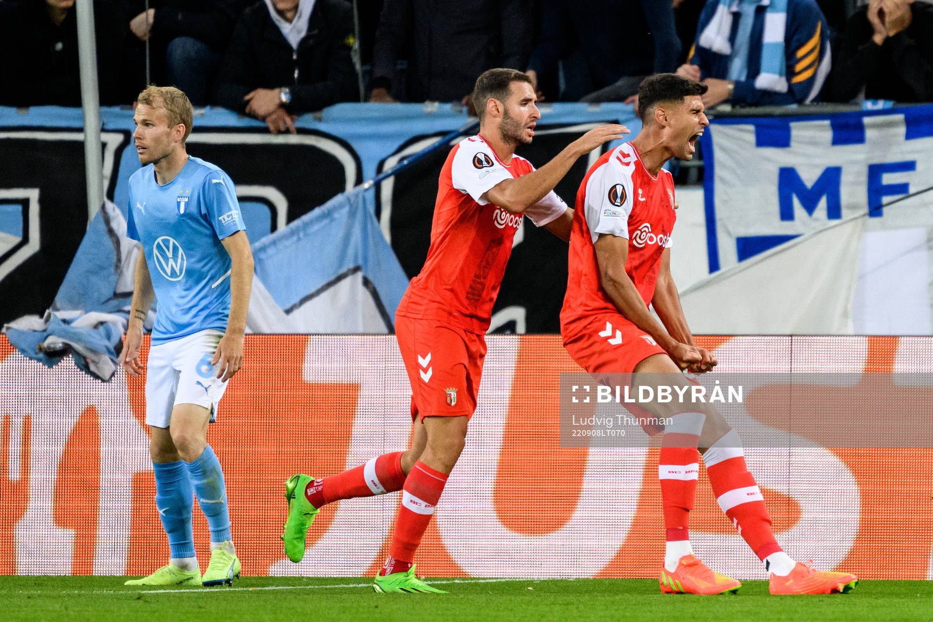Bruno Rodrigues of Braga celebrates