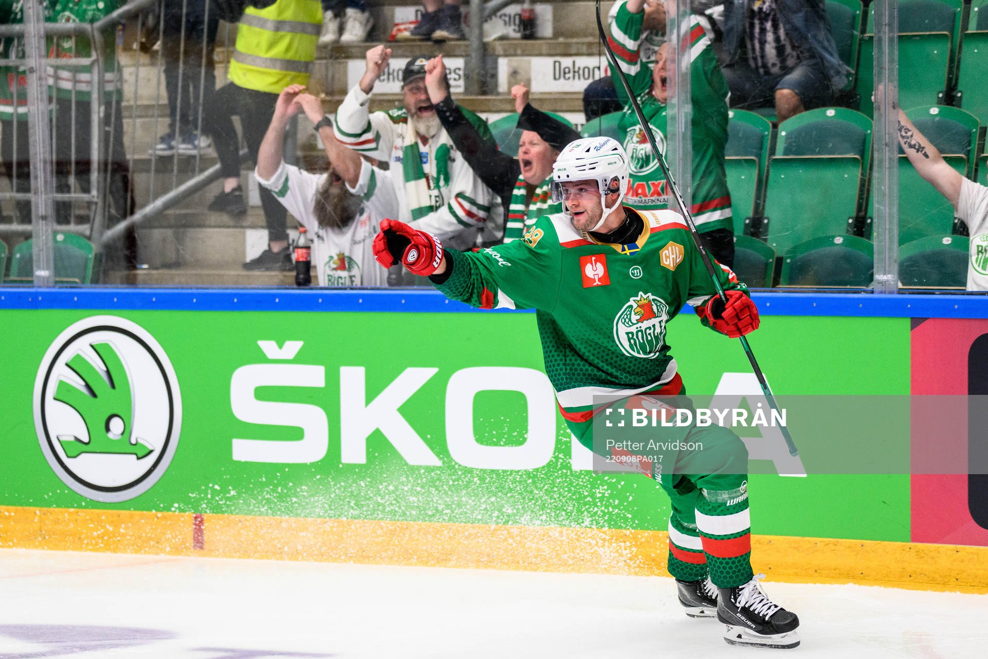Kim Rosdahl of Rögle celebrates