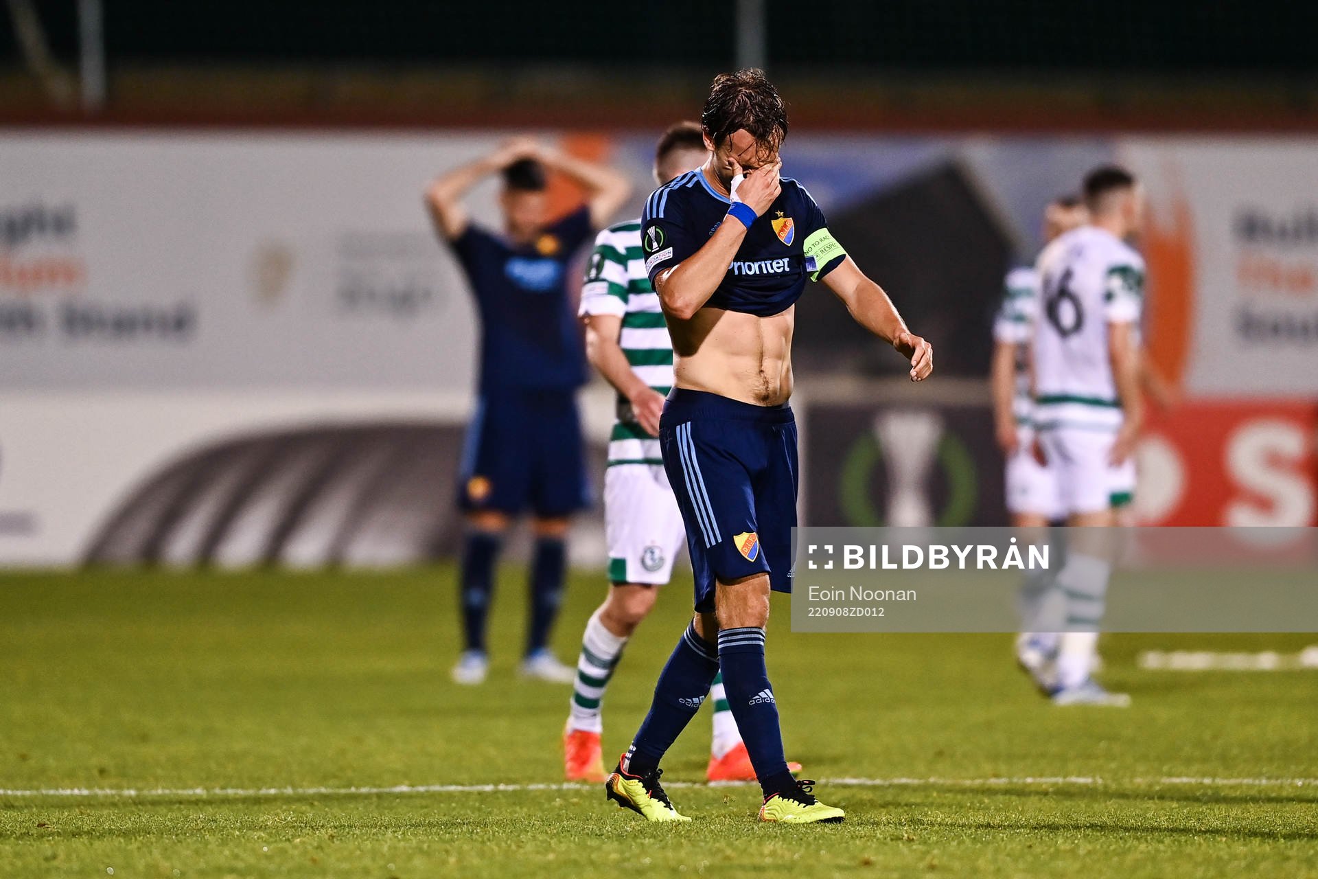 Hjalmar Ekdal of Djurgården looks dejected