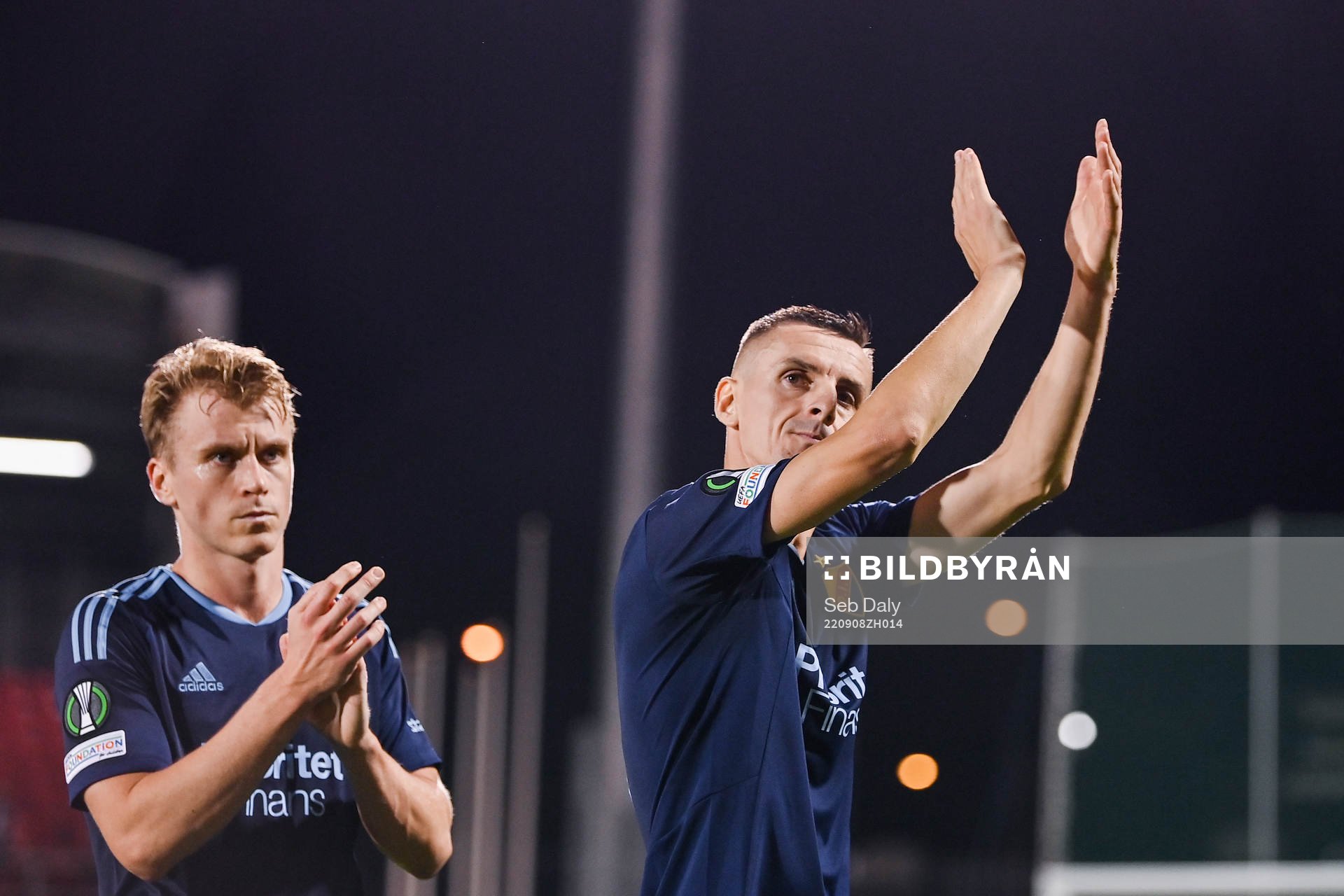 Rasmus Schuller and Haris Radetinac of Djurgården