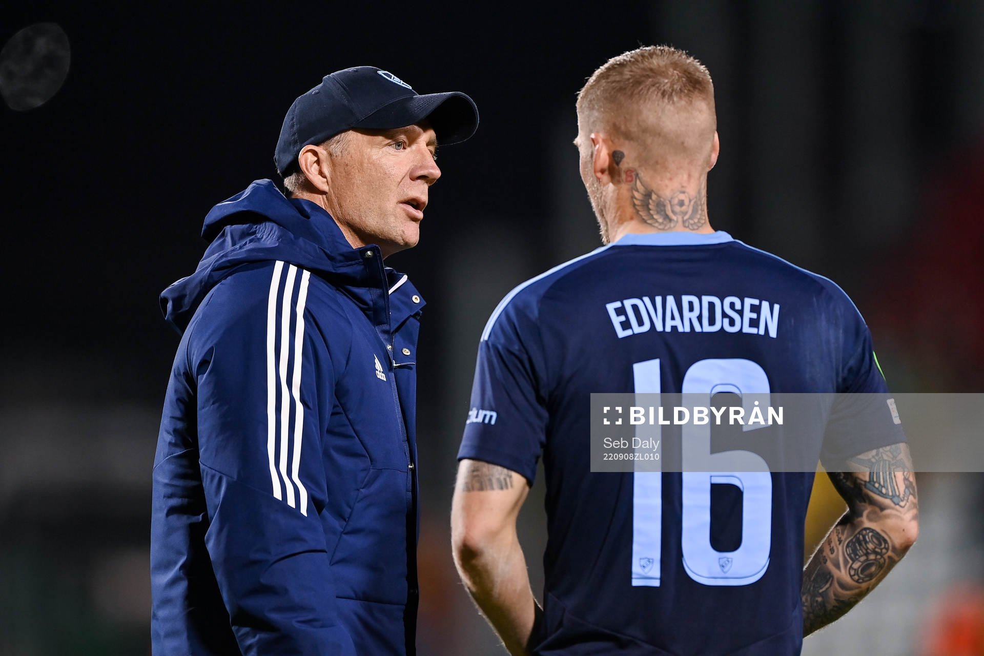 Head coach Kim Bergstrand and Victor Edvardsen of