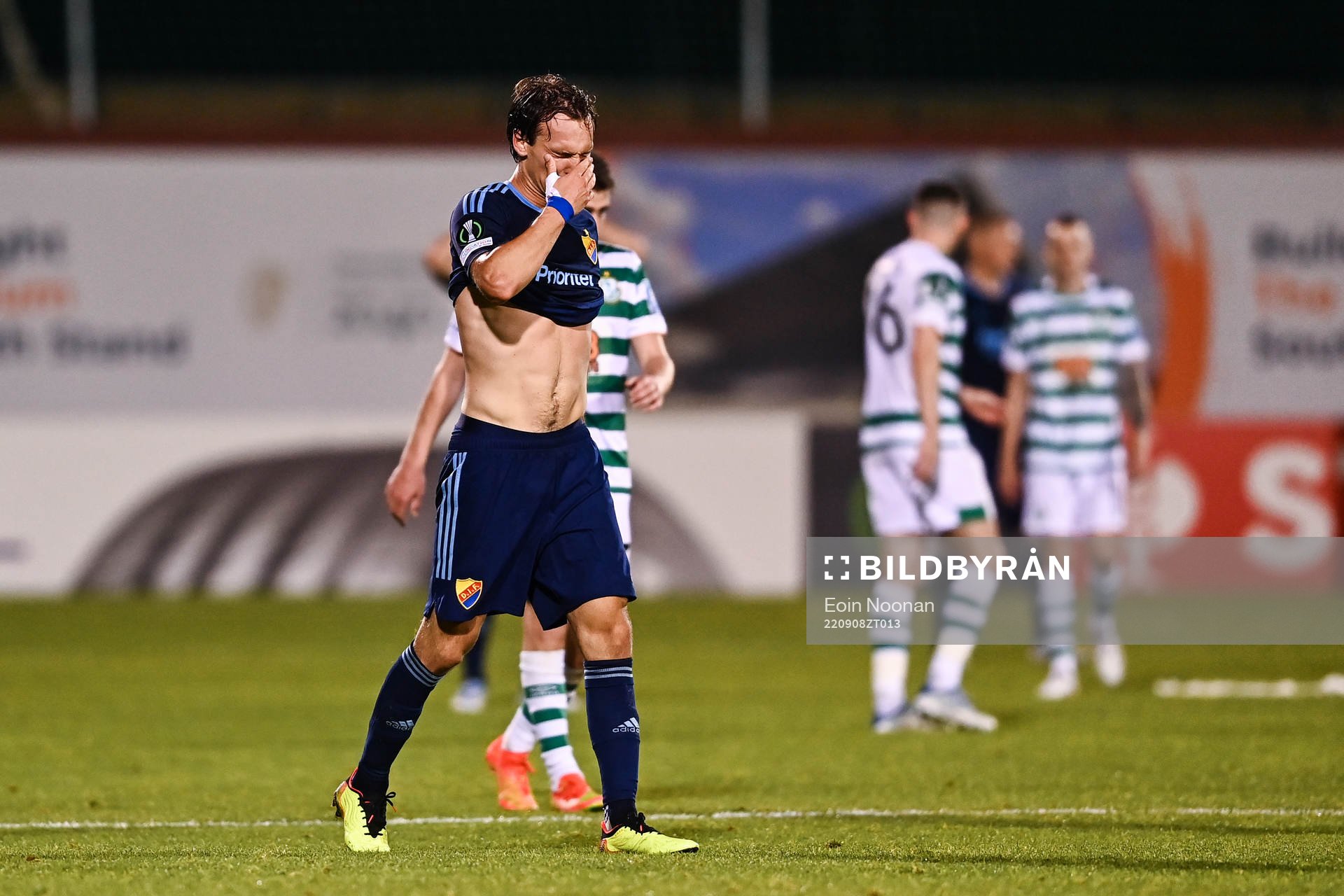 Hjalmar Ekdal of Djurgården looks dejected