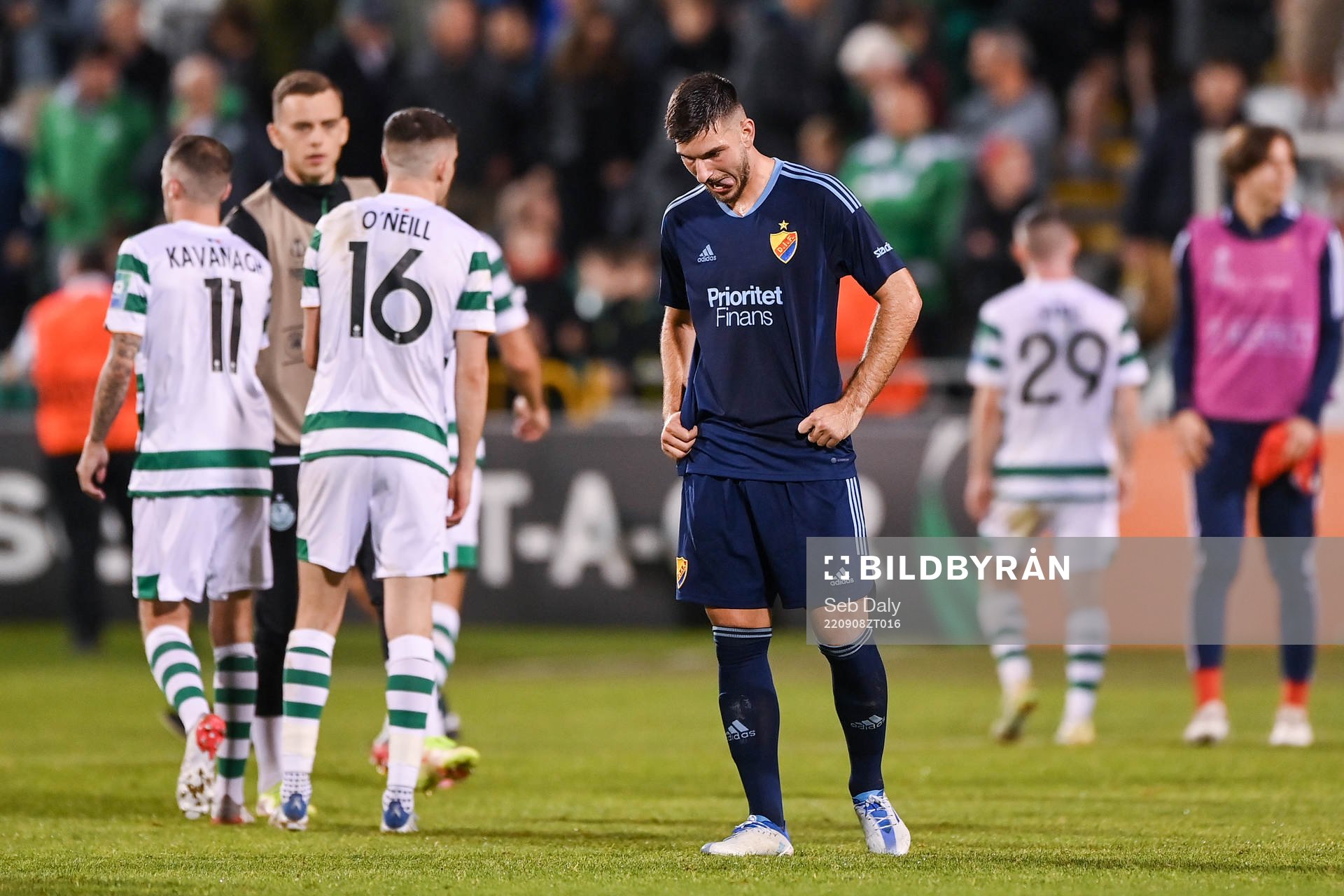 Besard Sabovic of Djurgården looks dejected