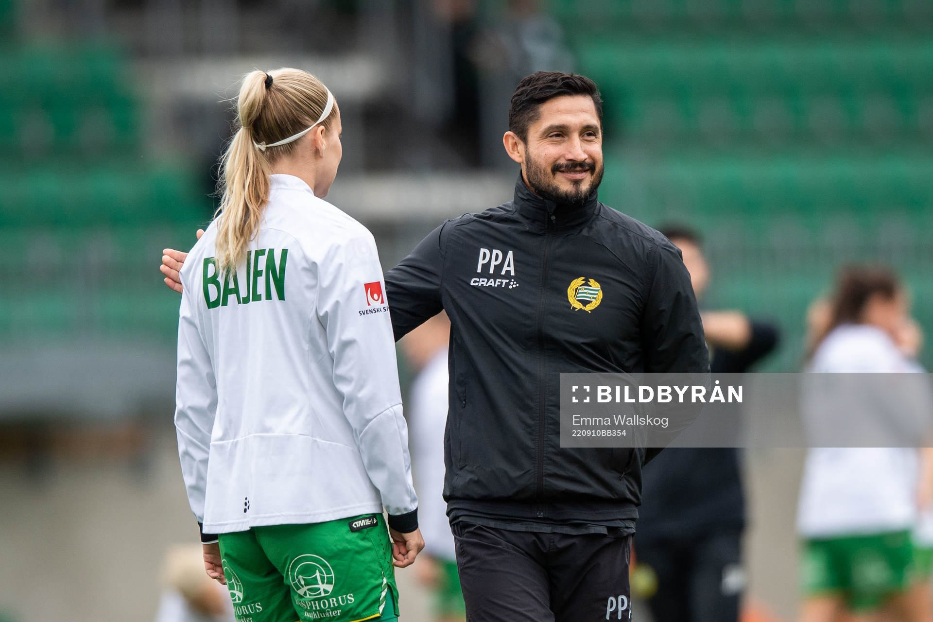 Hammarbys Eva Nyström och tränare Pablo Pinones-Arce