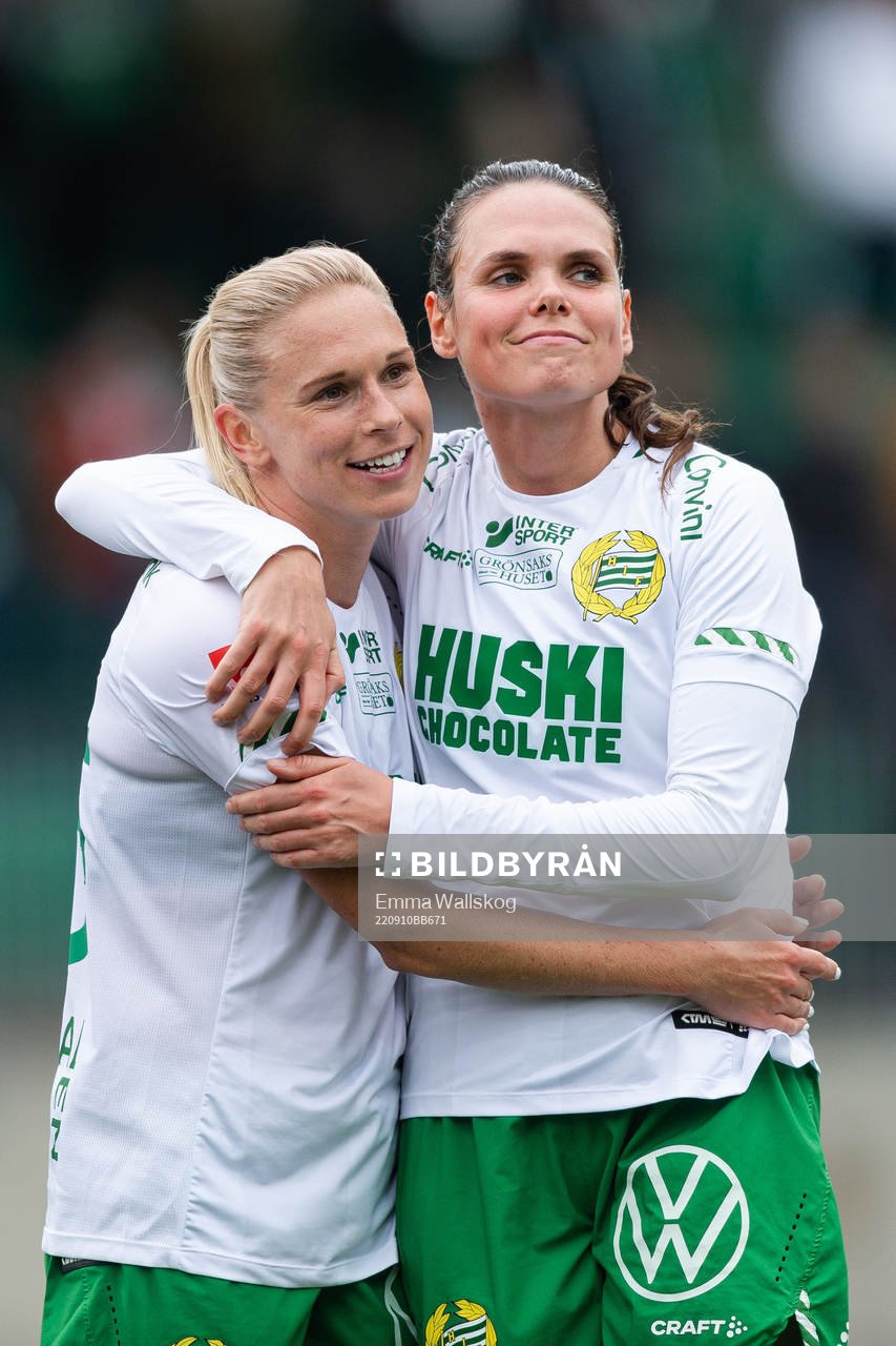 Hammarbys Jonna Andersson och Simone Boye Sørensen jublar