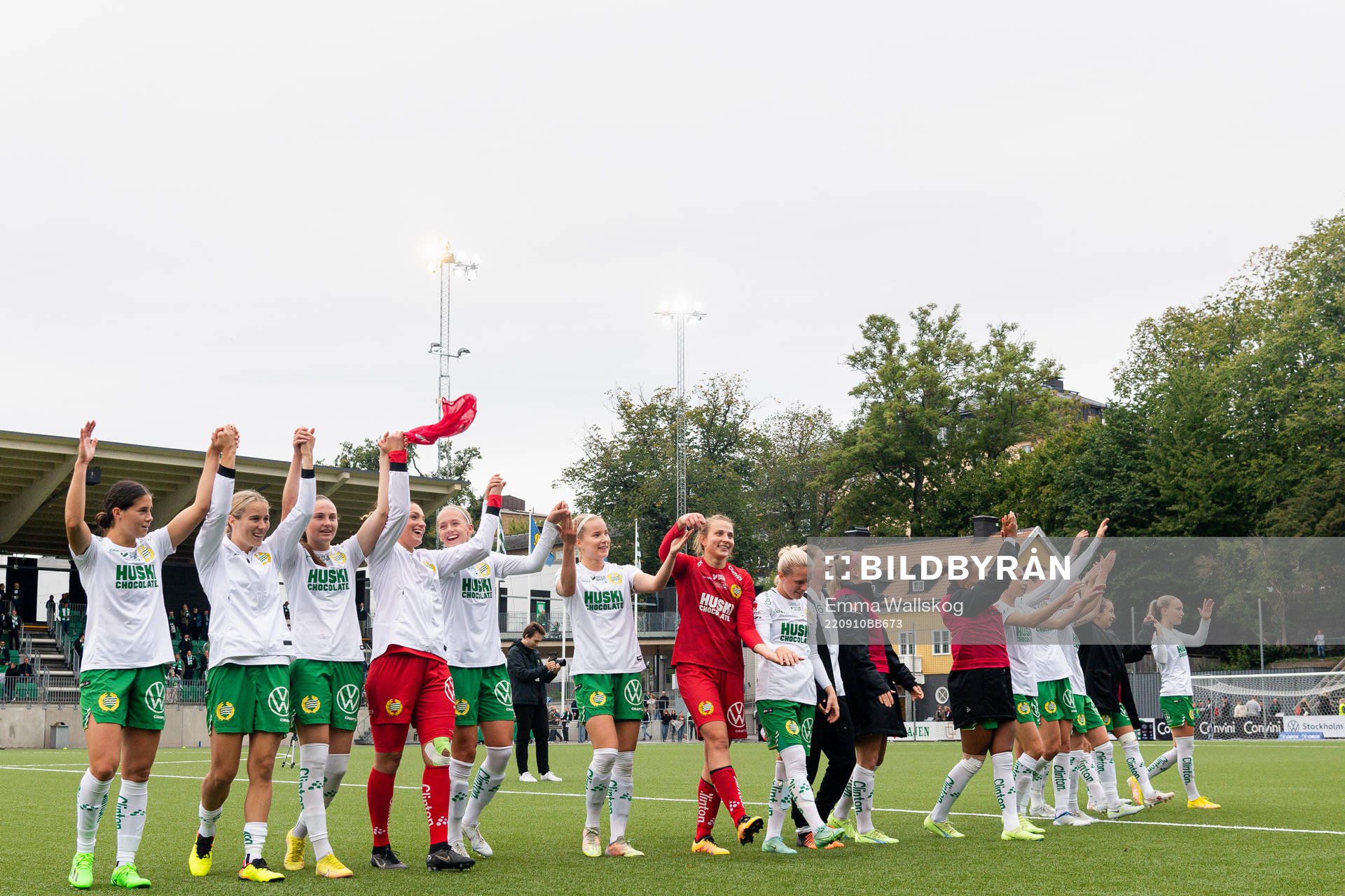 Hammarbys spelare jublar