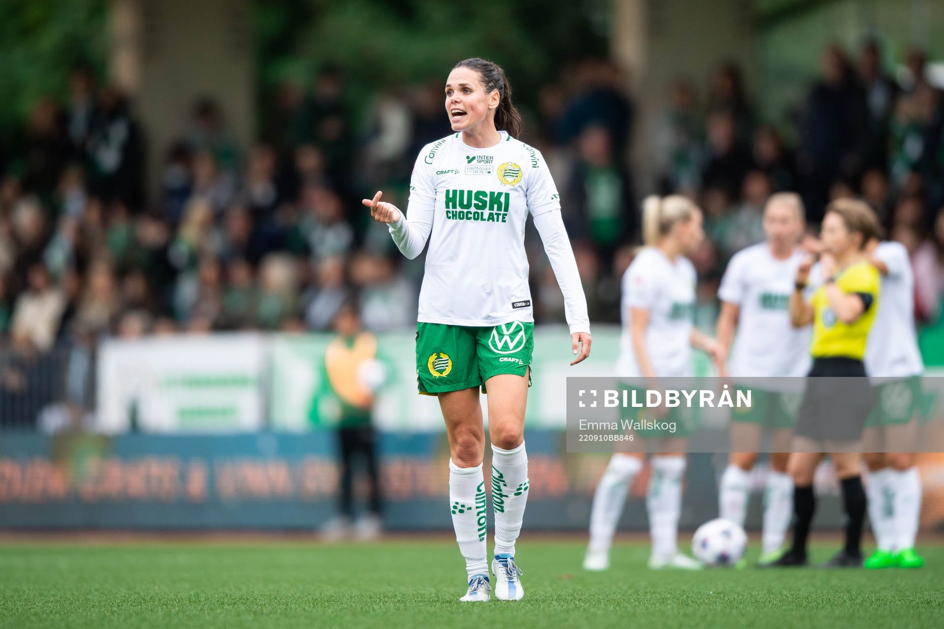 Hammarbys Simone Boye Sørensen reagerar