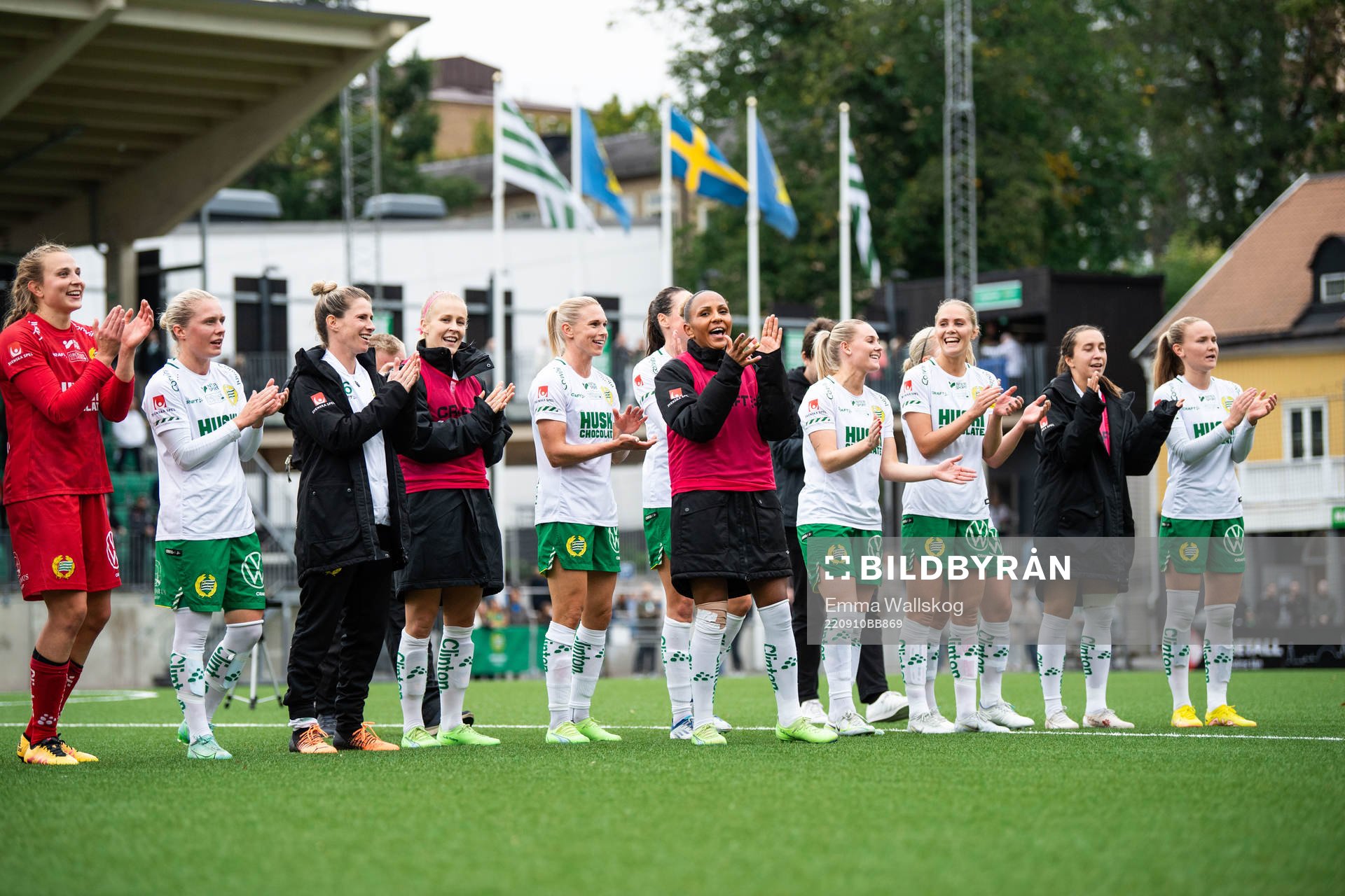 Hammarbys spelare jublar