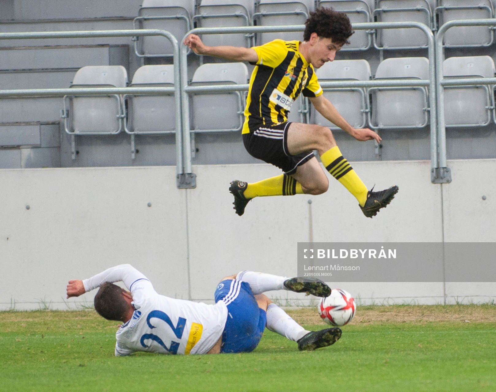 IFK Hässleholms Kays Alasad i matchen i DM mellan IFK
