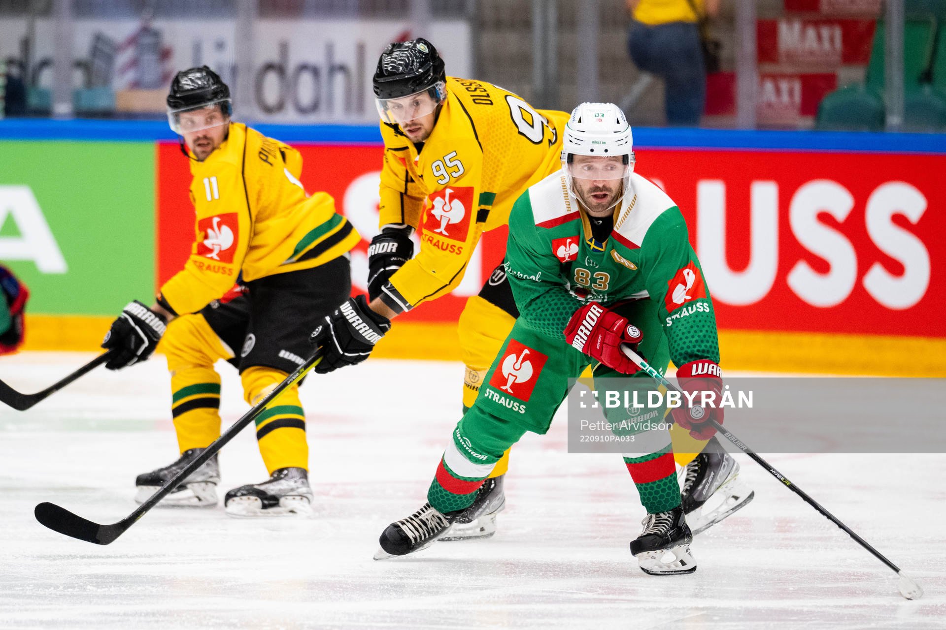 Riley Sheen of Rögle and Hampus Olsson of Katowice