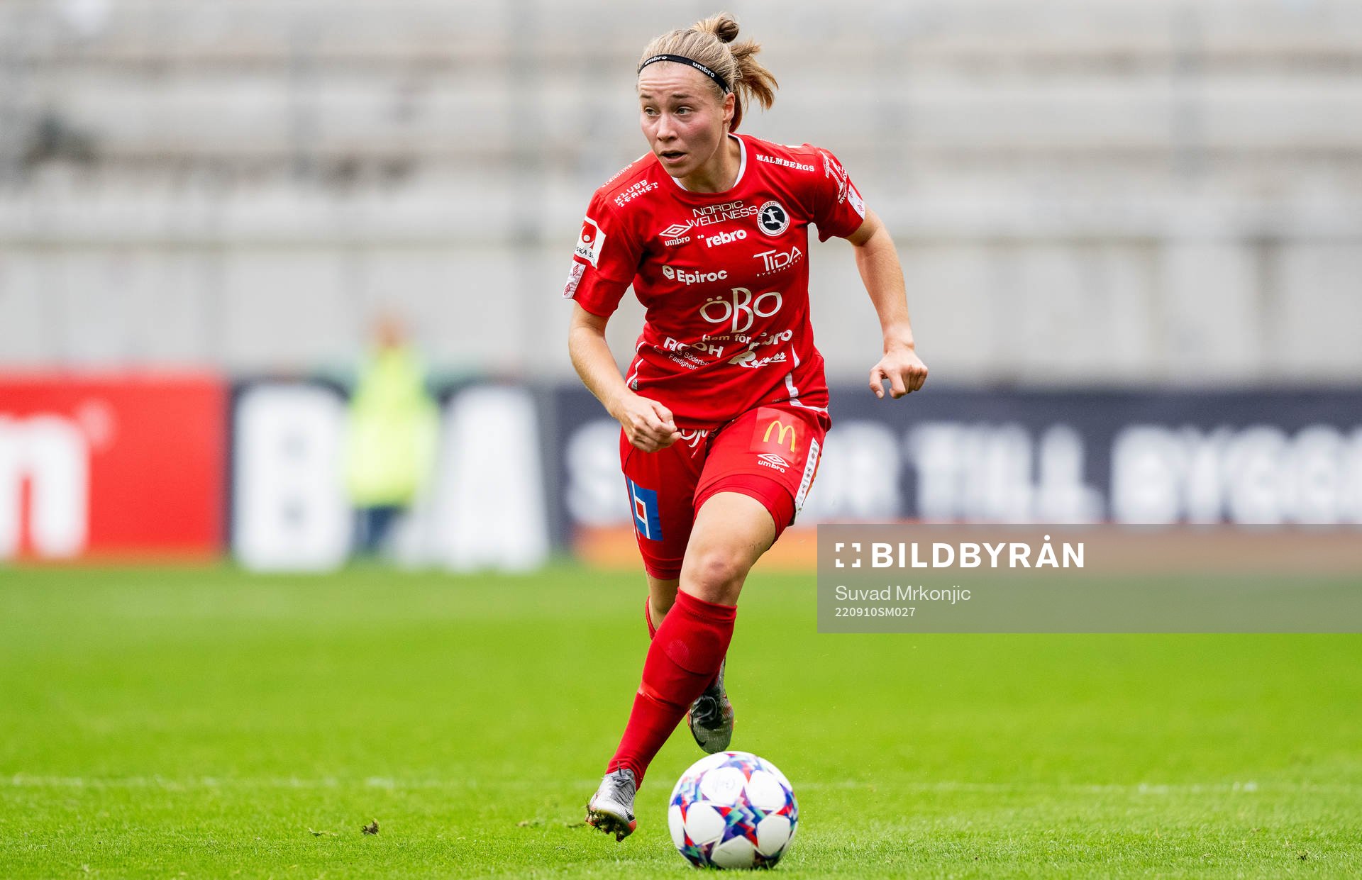 Örebros Heidi Kollanen under fotbollsmatchen i Damallsvenskan mellan Kalmar och Örebro den 10 september 2022 i Kalmar. 